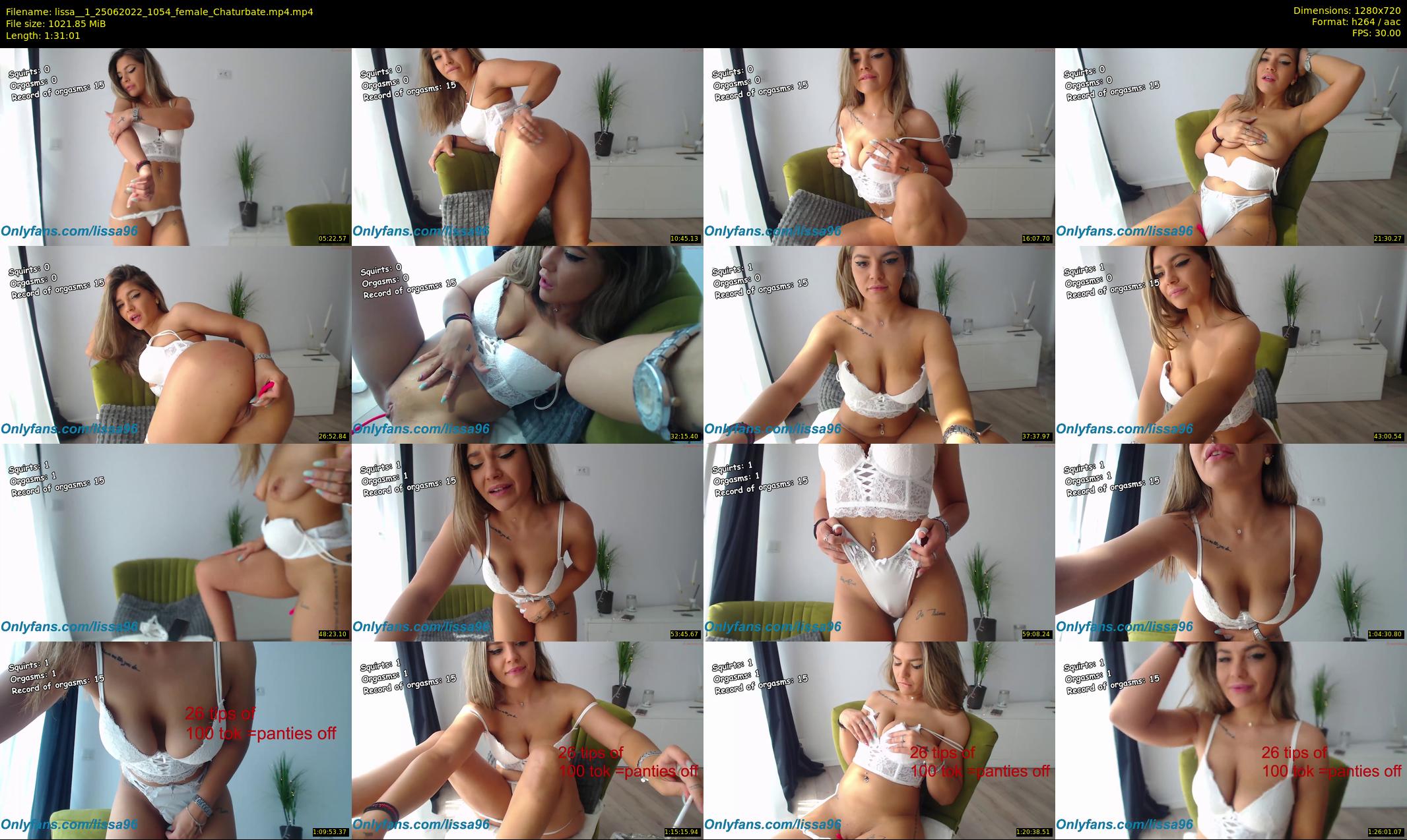 lissa__1 — 92 minute Chaturbate female cam show recording, 720p, Jun 25, 2022