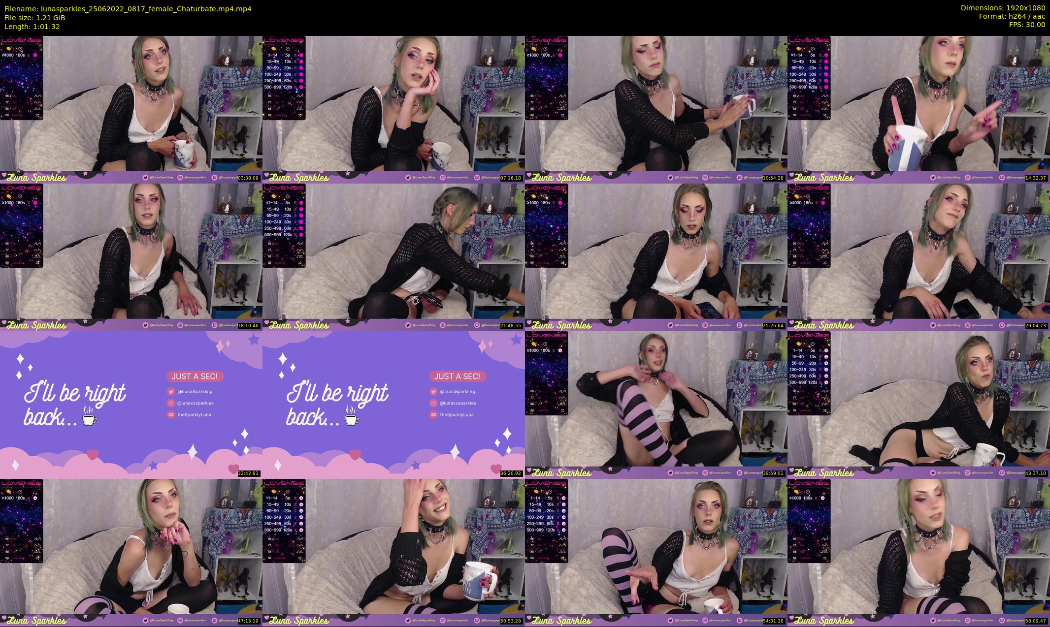 lunasparkles — 62 minute Chaturbate female cam show recording, 1080p, Jun 25, 2022