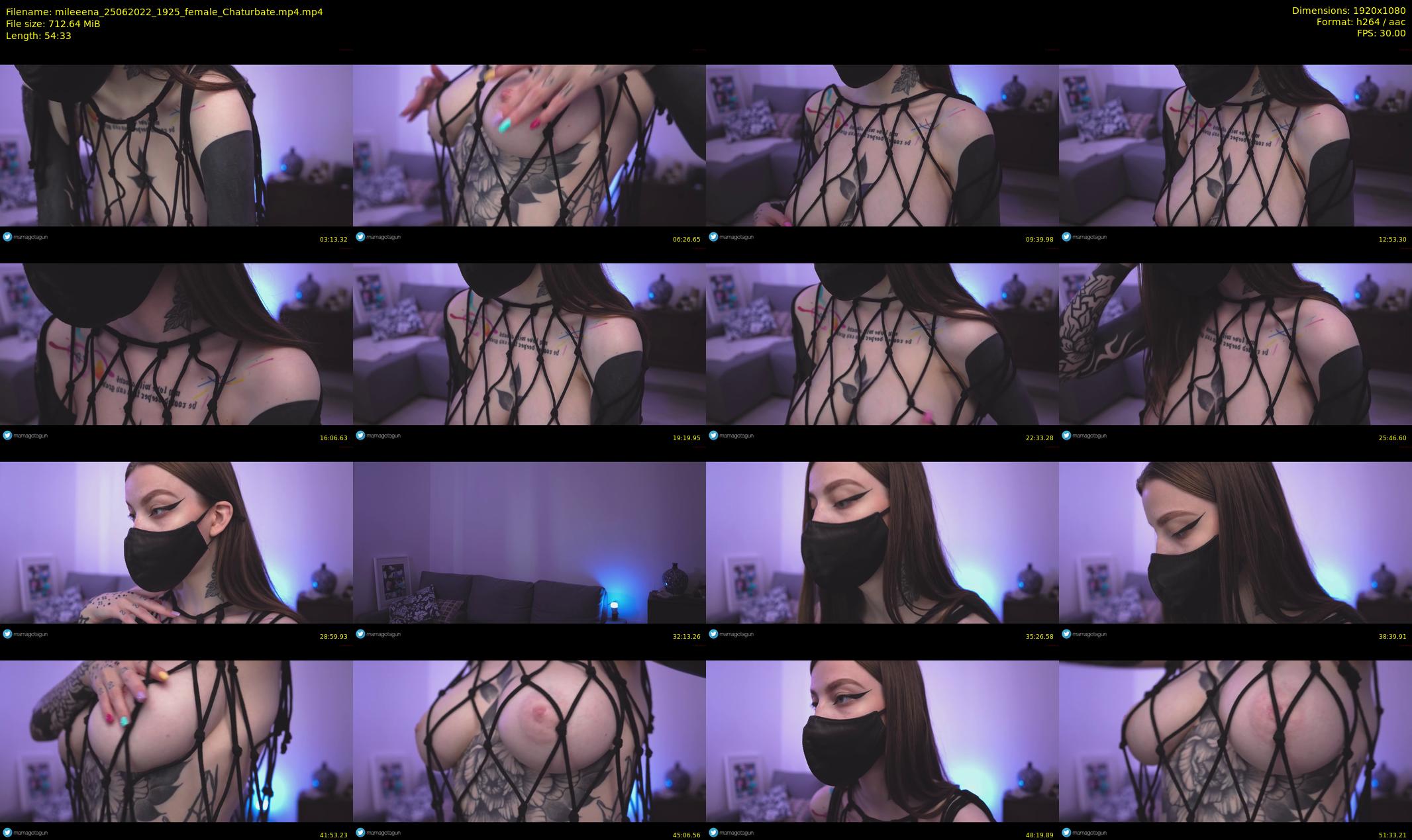 mileeena — 55 minute Chaturbate female cam show recording, 1080p, Jun 25, 2022
