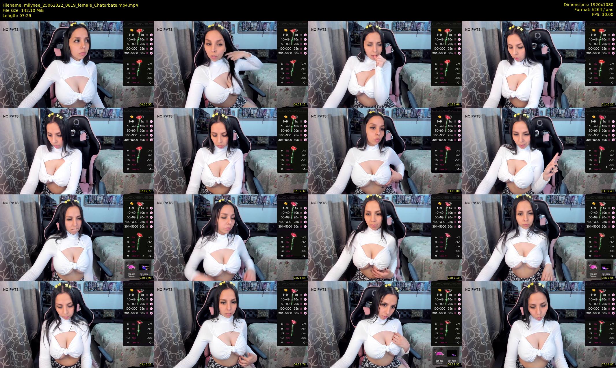 milynee — 8 minute Chaturbate female cam show recording, 1080p, Jun 25, 2022