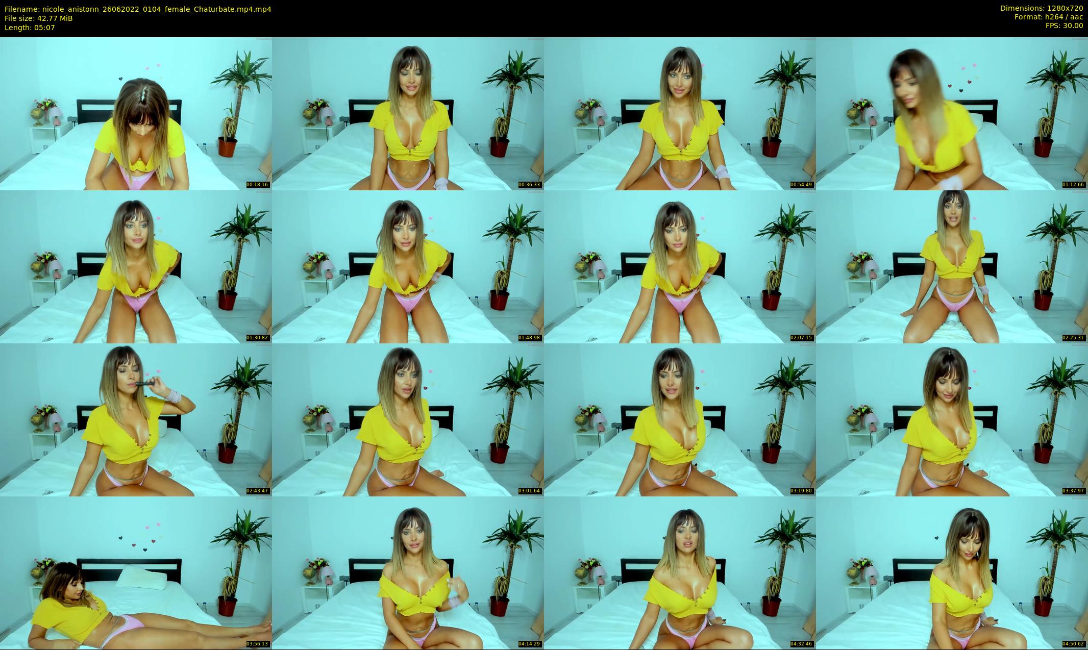 nicole_anistonn — 6 minute Chaturbate female cam show recording, 720p, Jun 26, 2022
