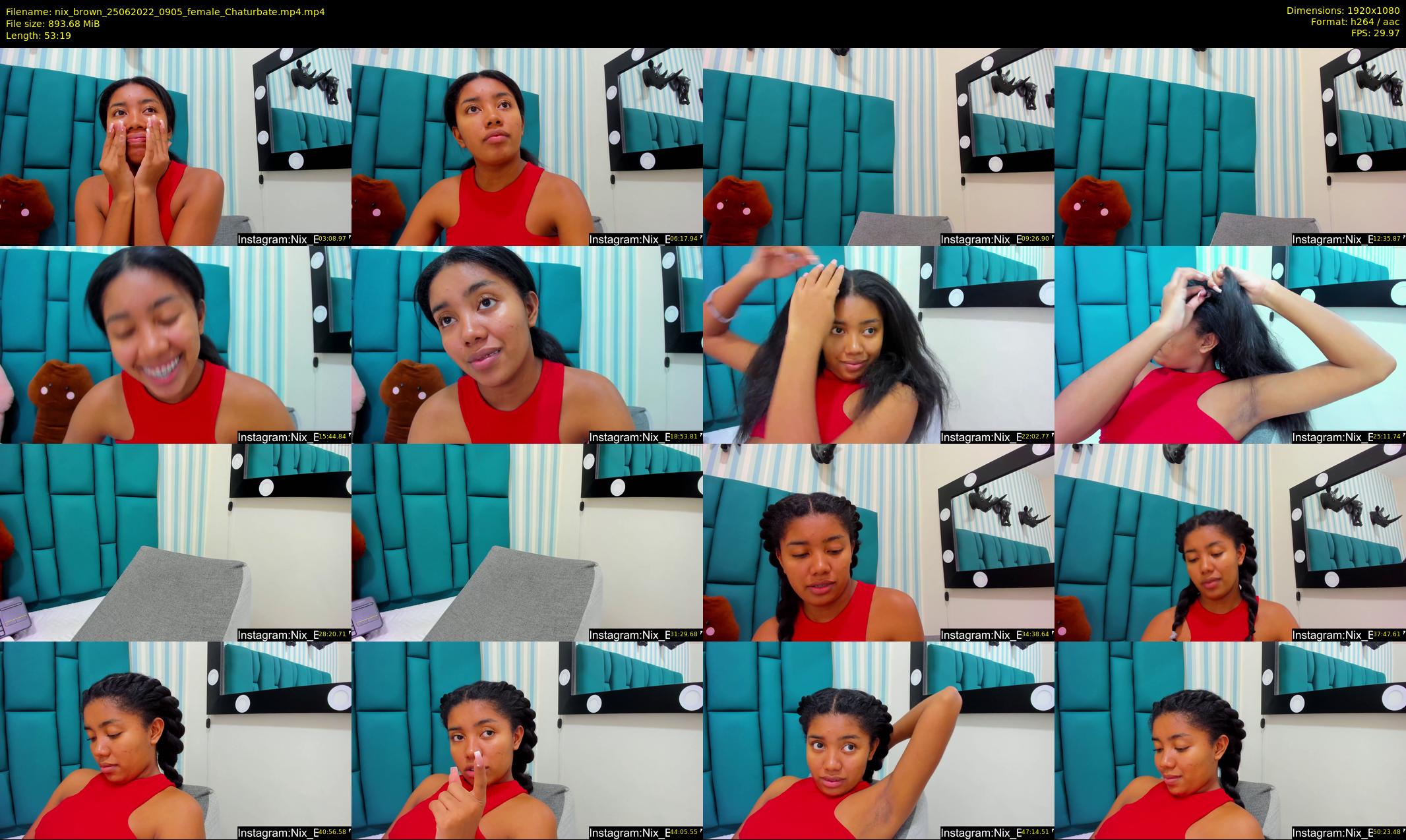 nix_brown — 54 minute Chaturbate female cam show recording, 1080p, Jun 25, 2022