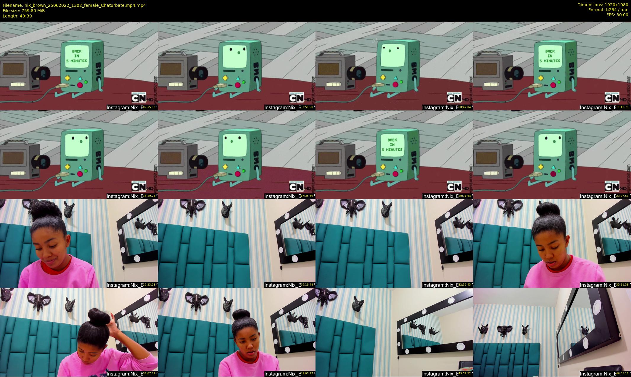 nix_brown — 50 minute Chaturbate female cam show recording, 1080p, Jun 25, 2022