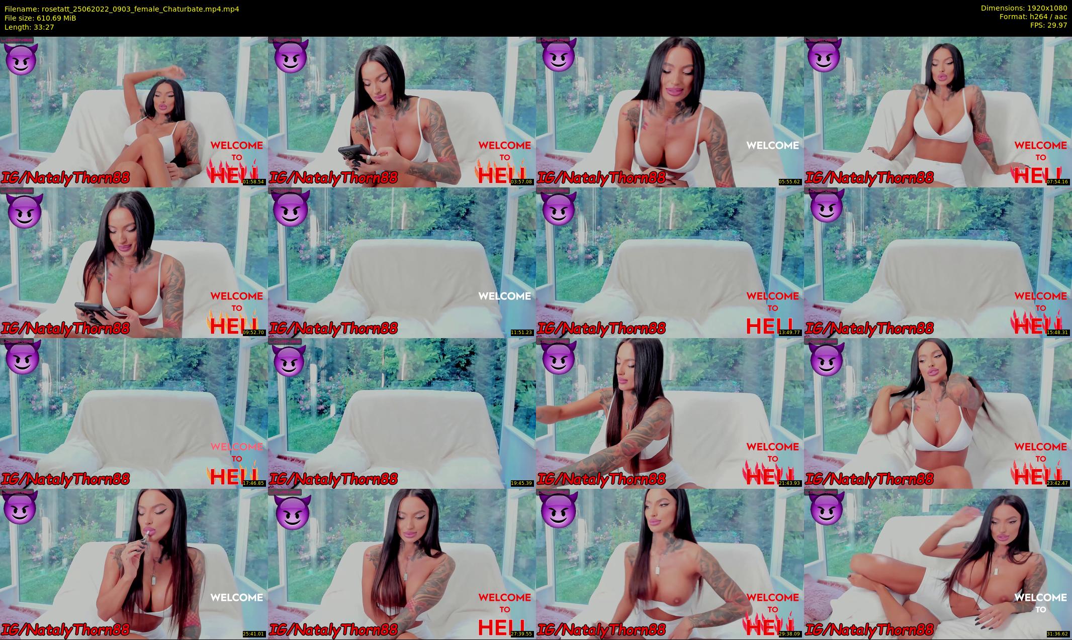 rosetatt — 34 minute Chaturbate female cam show recording, 1080p, Jun 25, 2022