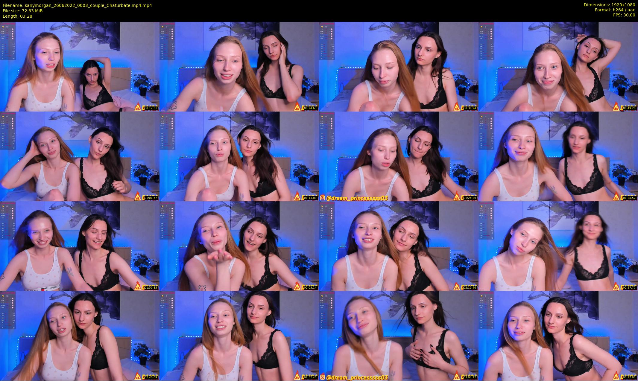 sanymorgan — 4 minute Chaturbate couple cam show recording, 1080p, Jun 26, 2022