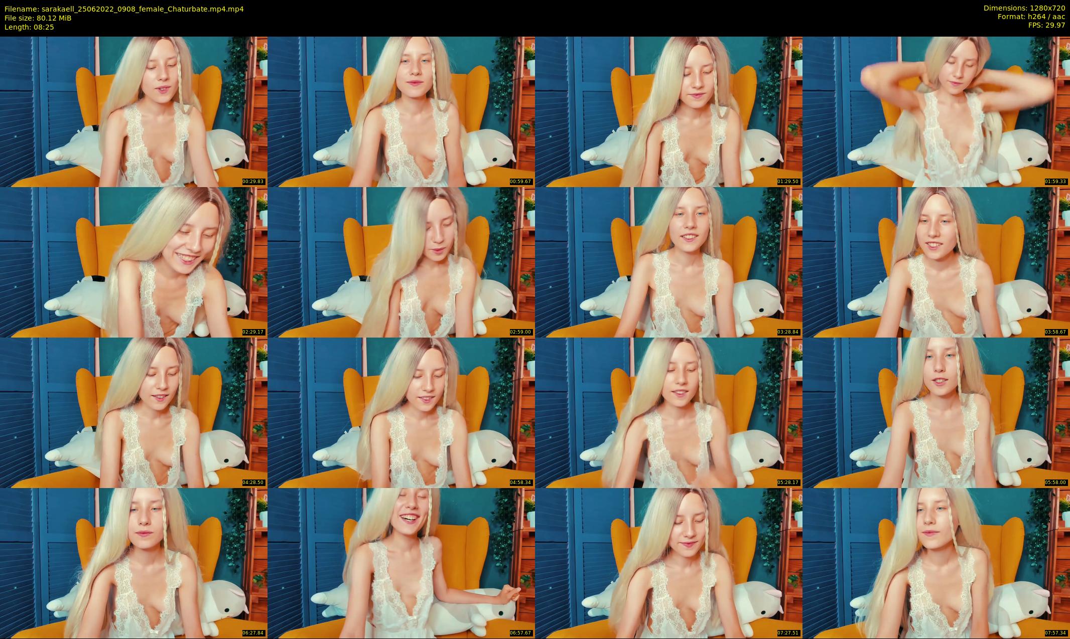 sarakaell — 9 minute Chaturbate female cam show recording, 720p, Jun 25, 2022