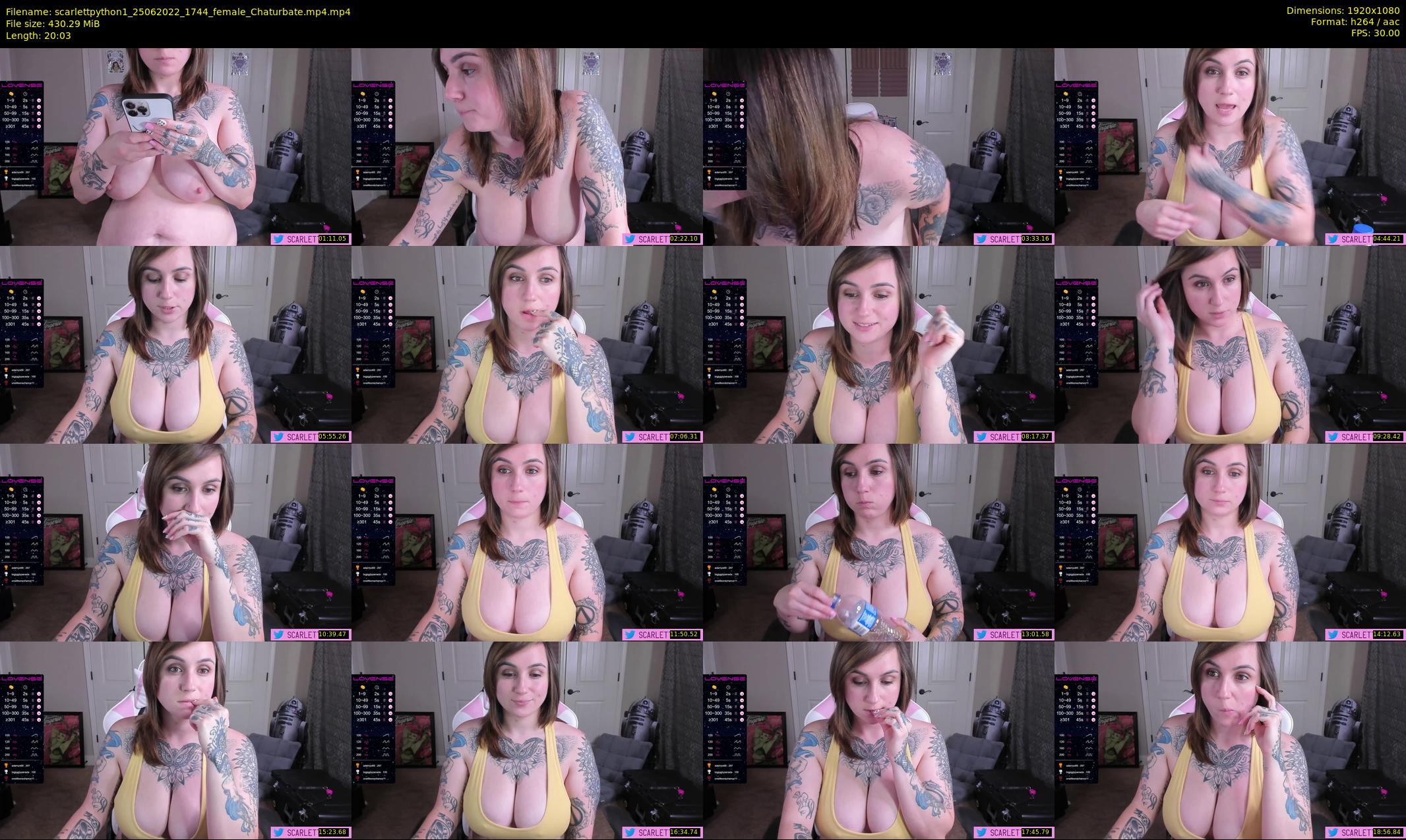 scarlettpython1 — 21 minute Chaturbate female cam show recording, 1080p, Jun 25, 2022