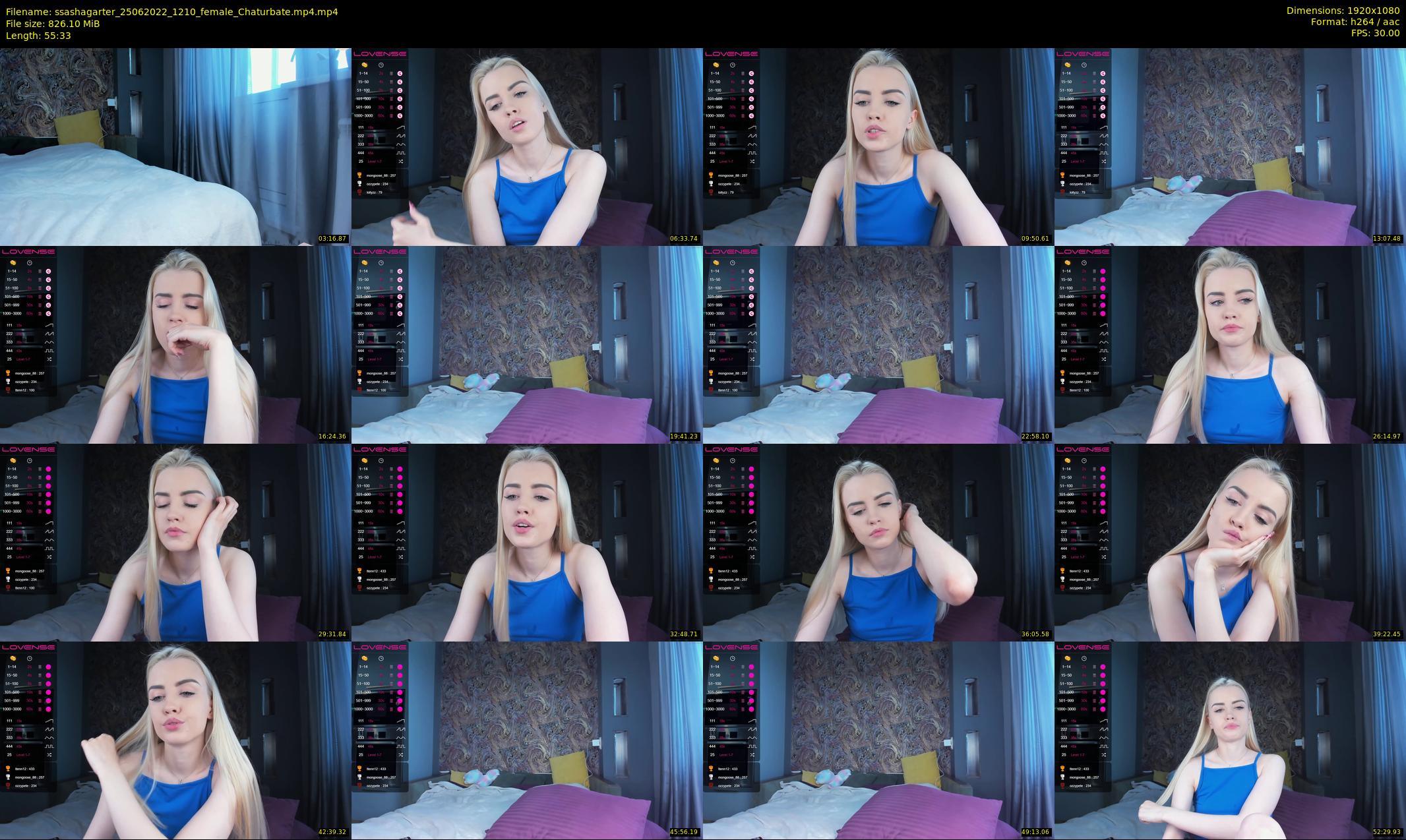ssashagarter — 56 minute Chaturbate female cam show recording, 1080p, Jun 25, 2022