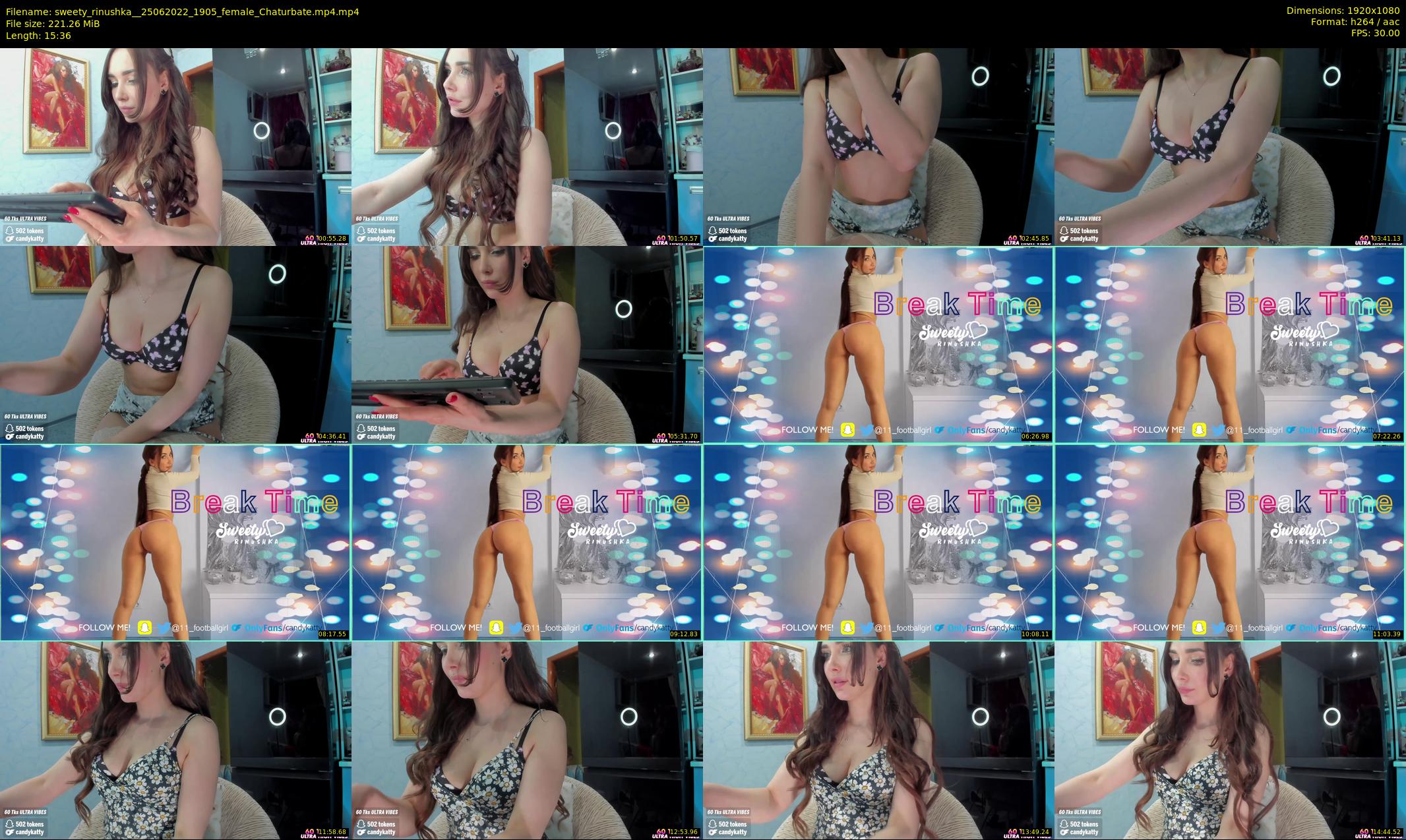 sweety_rinushka_ — 16 minute Chaturbate female cam show recording, 1080p, Jun 25, 2022