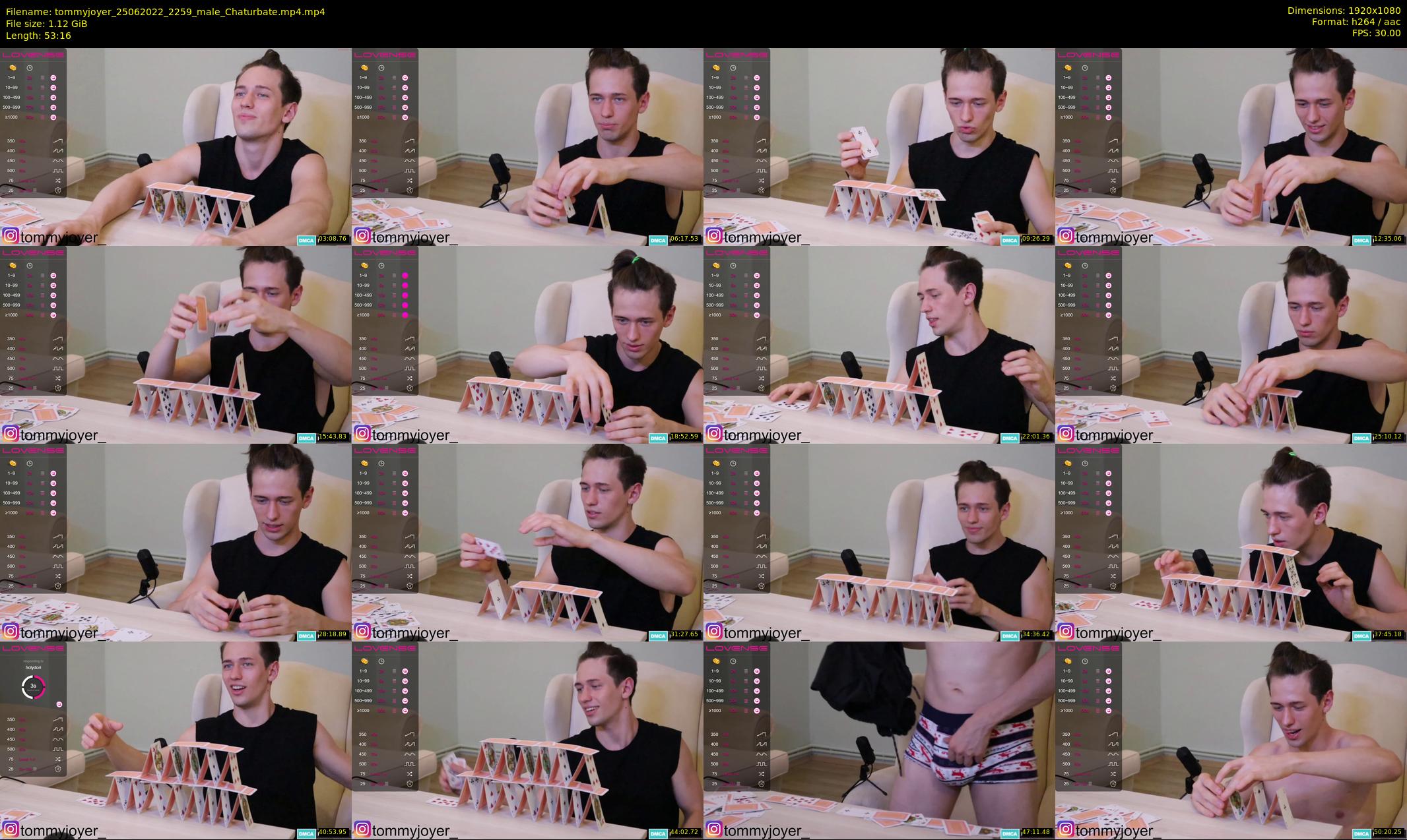tommyjoyer — 54 minute Chaturbate male cam show recording, 1080p, Jun 25, 2022