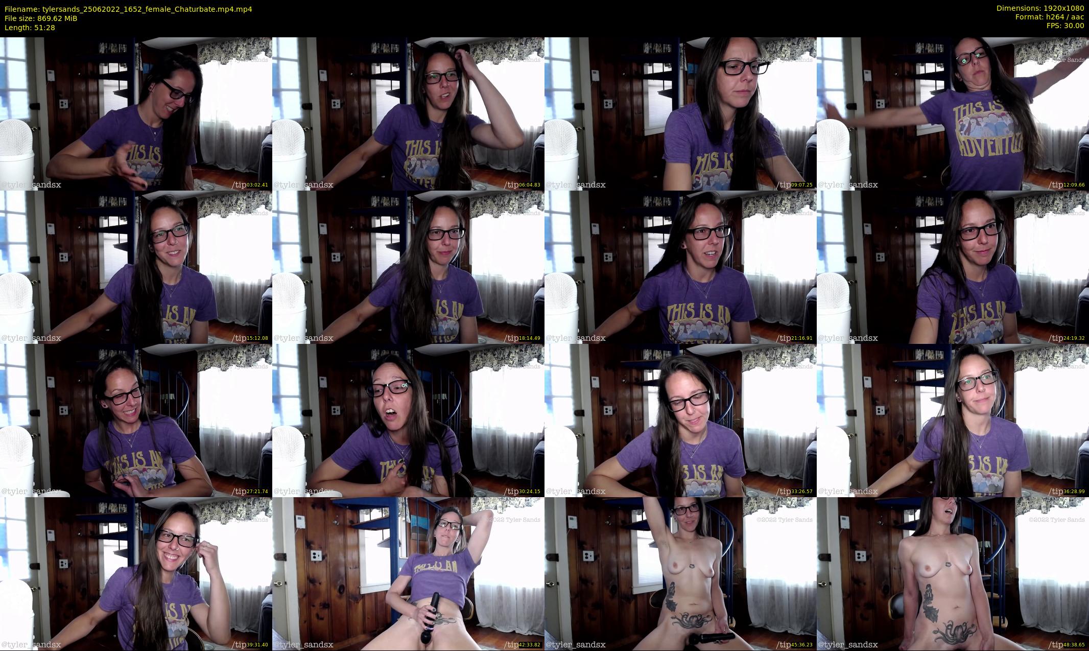 tylersands — 52 minute Chaturbate female cam show recording, 1080p, Jun 25, 2022