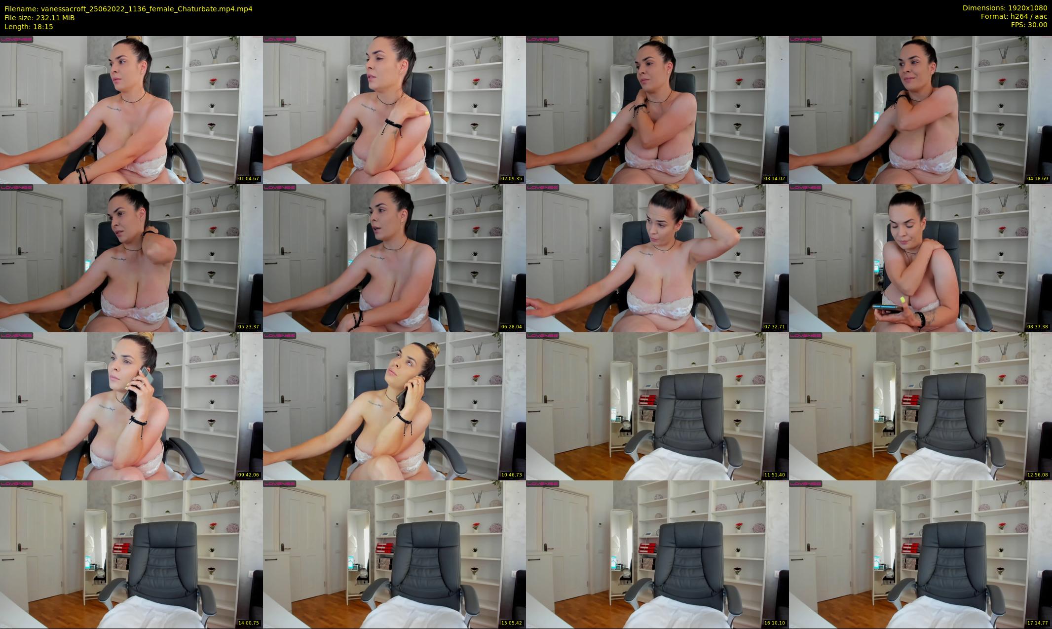 vanessacroft — 19 minute Chaturbate female cam show recording, 1080p, Jun 25, 2022