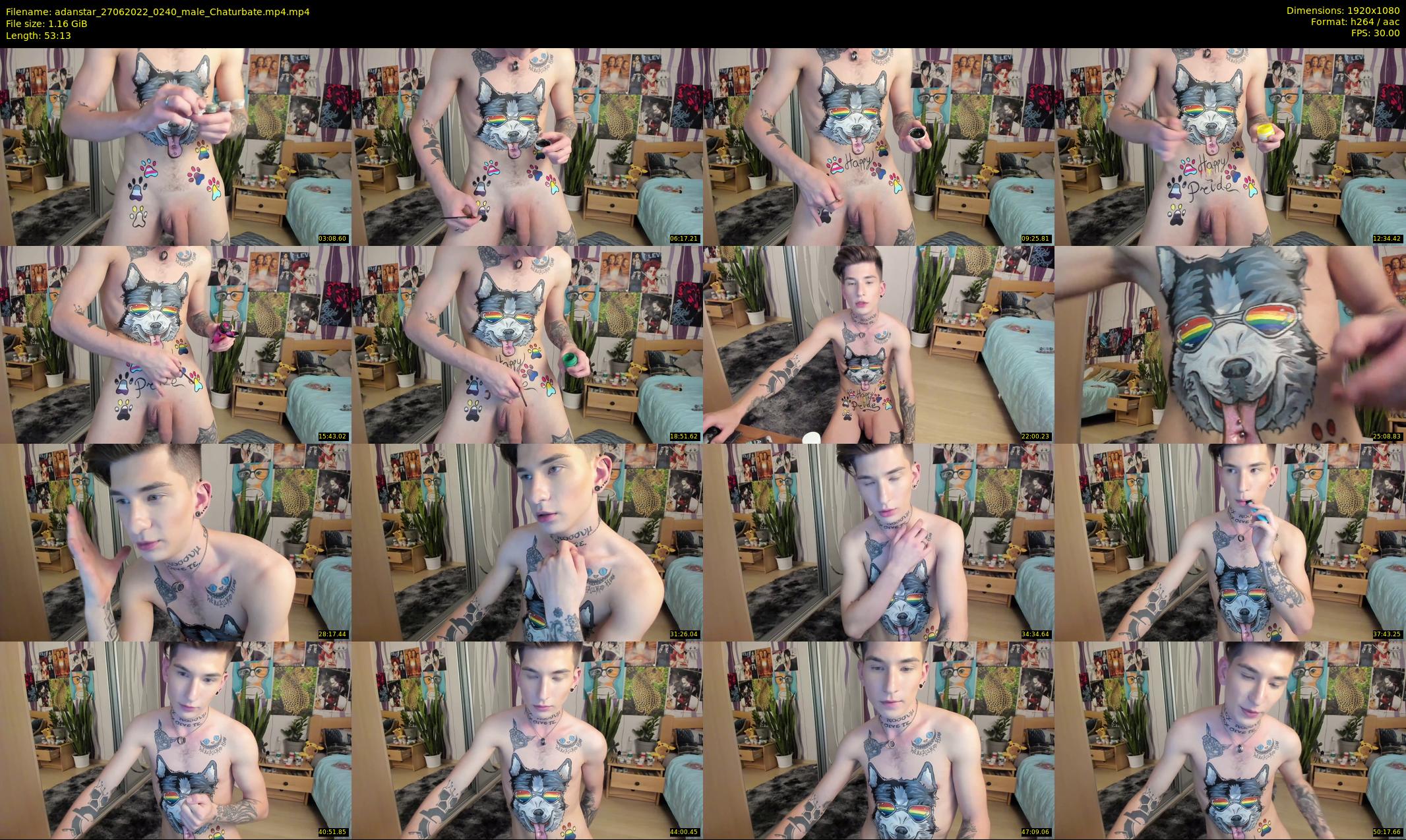 adanstar — 54 minute Chaturbate male cam show recording, 1080p, Jun 27, 2022