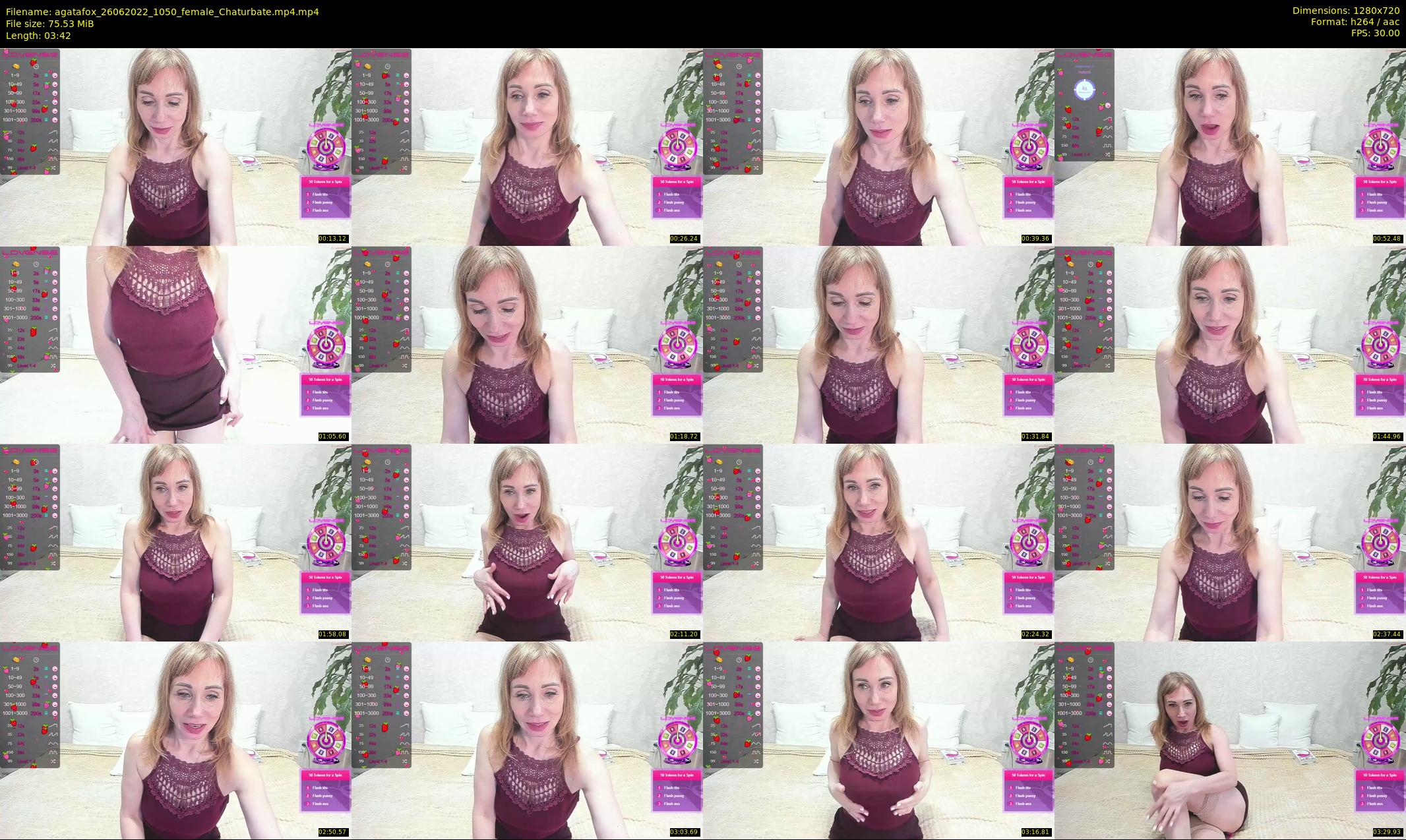 agatafox — 4 minute Chaturbate female cam show recording, 720p, Jun 26, 2022