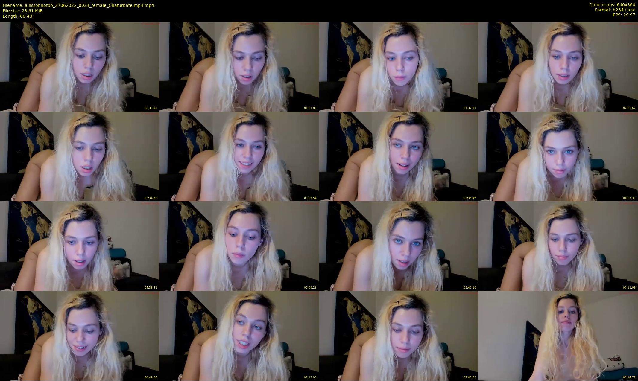 allissonhotbb — 9 minute Chaturbate female cam show recording, 360p, Jun 27, 2022
