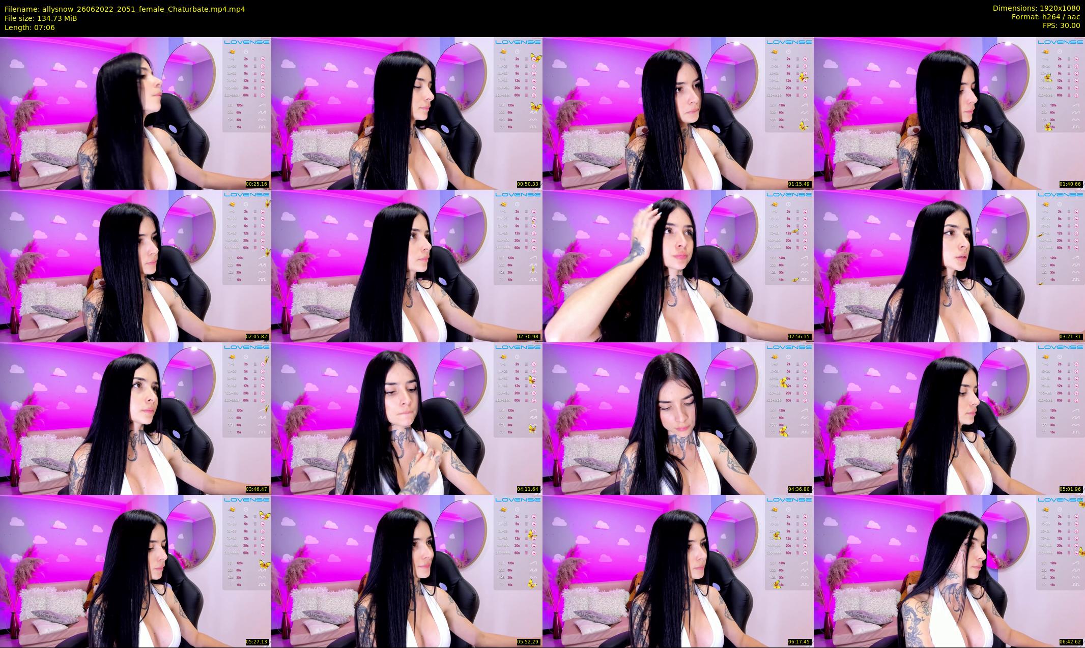 allysnow — 8 minute Chaturbate female cam show recording, 1080p, Jun 26, 2022
