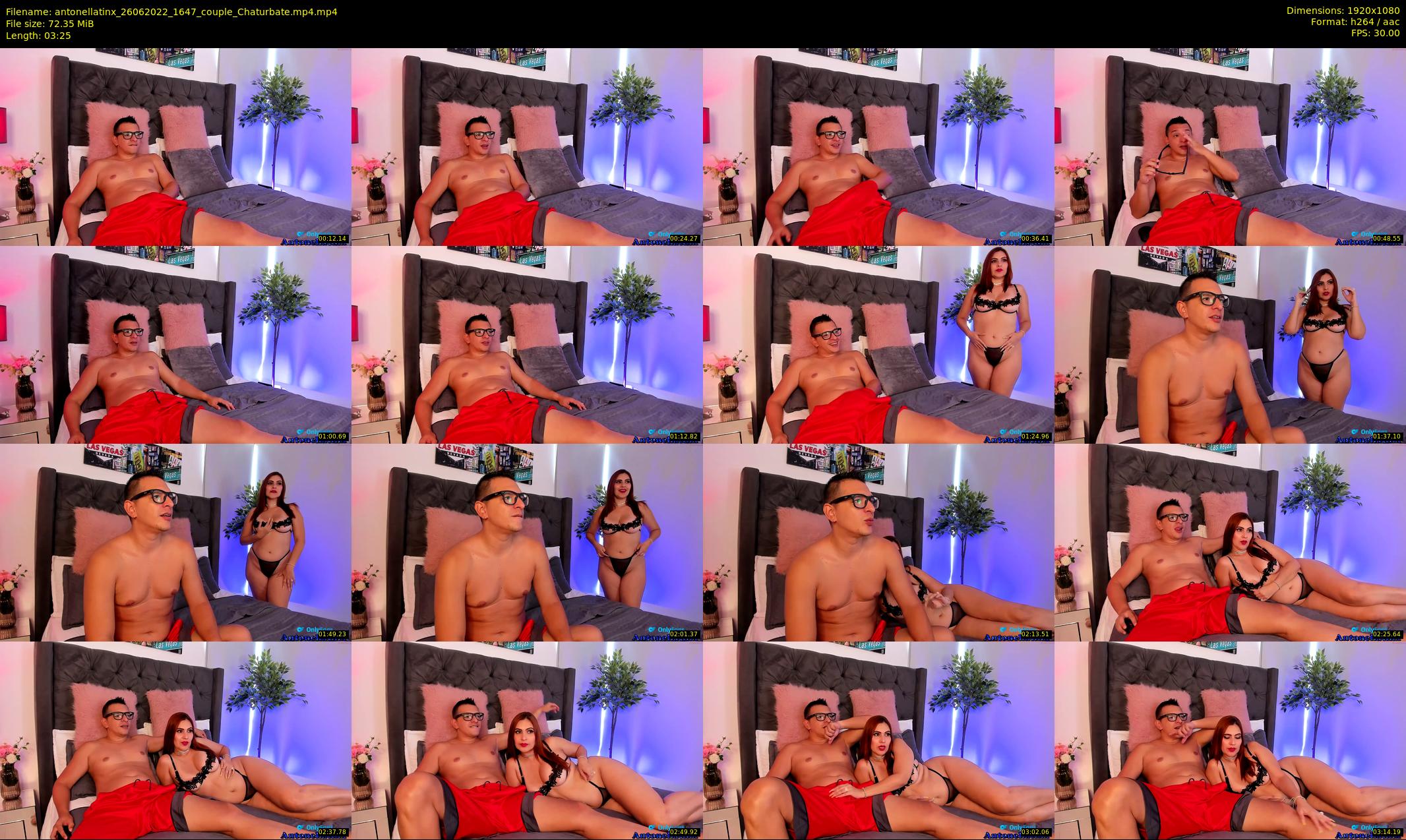 antonellatinx — 4 minute Chaturbate couple cam show recording, 1080p, Jun 26, 2022