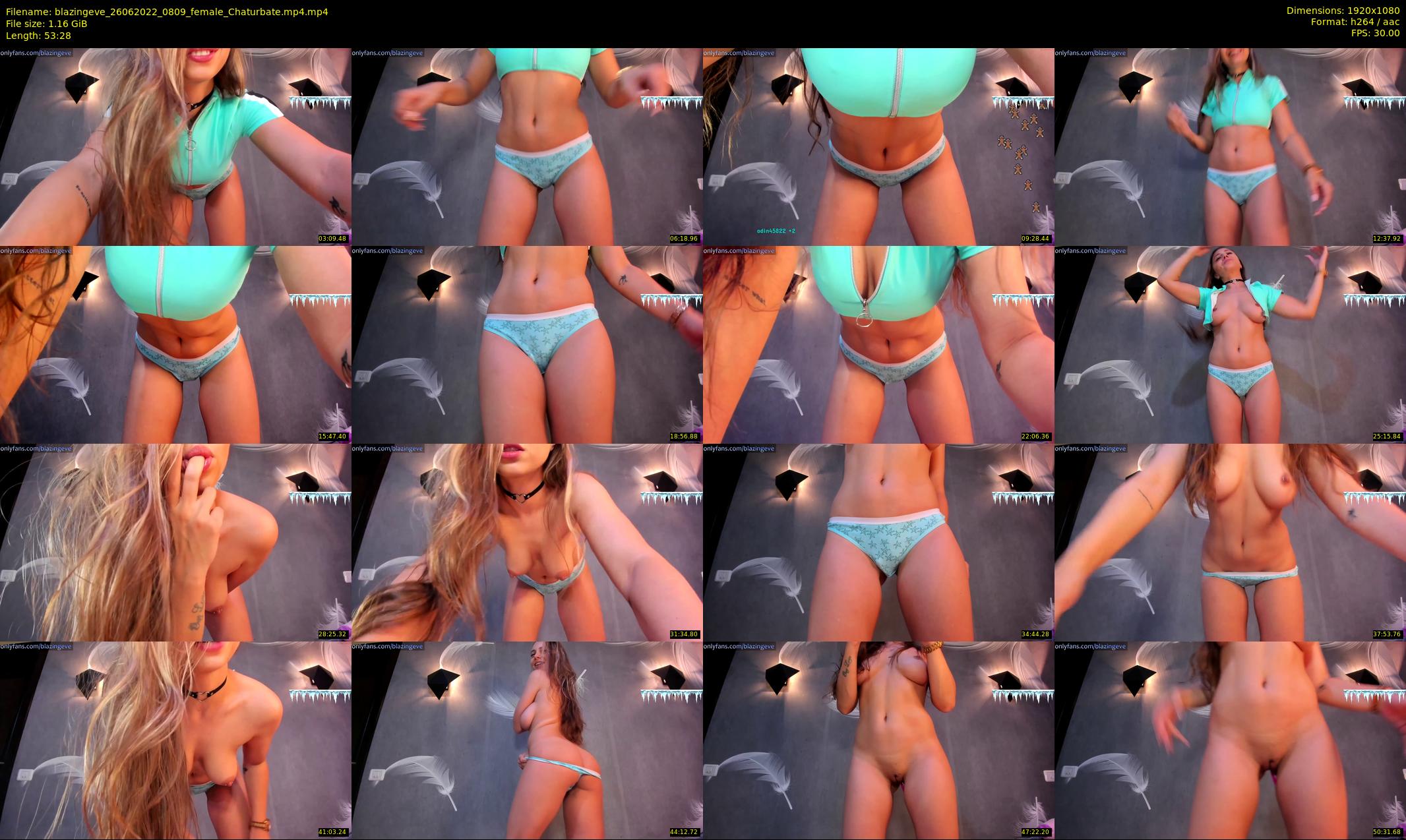 blazingeve — 54 minute Chaturbate female cam show recording, 1080p, Jun 26, 2022