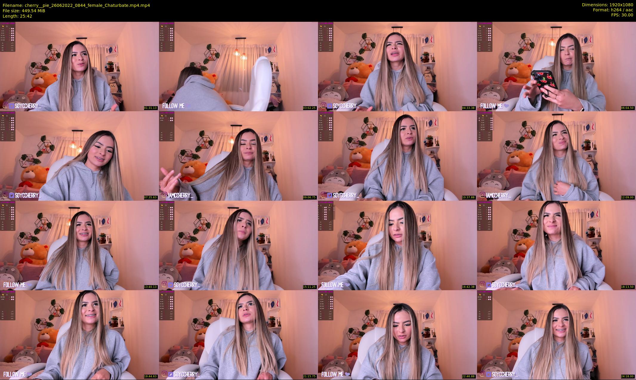 cherry__pie — 26 minute Chaturbate female cam show recording, 1080p, Jun 26, 2022