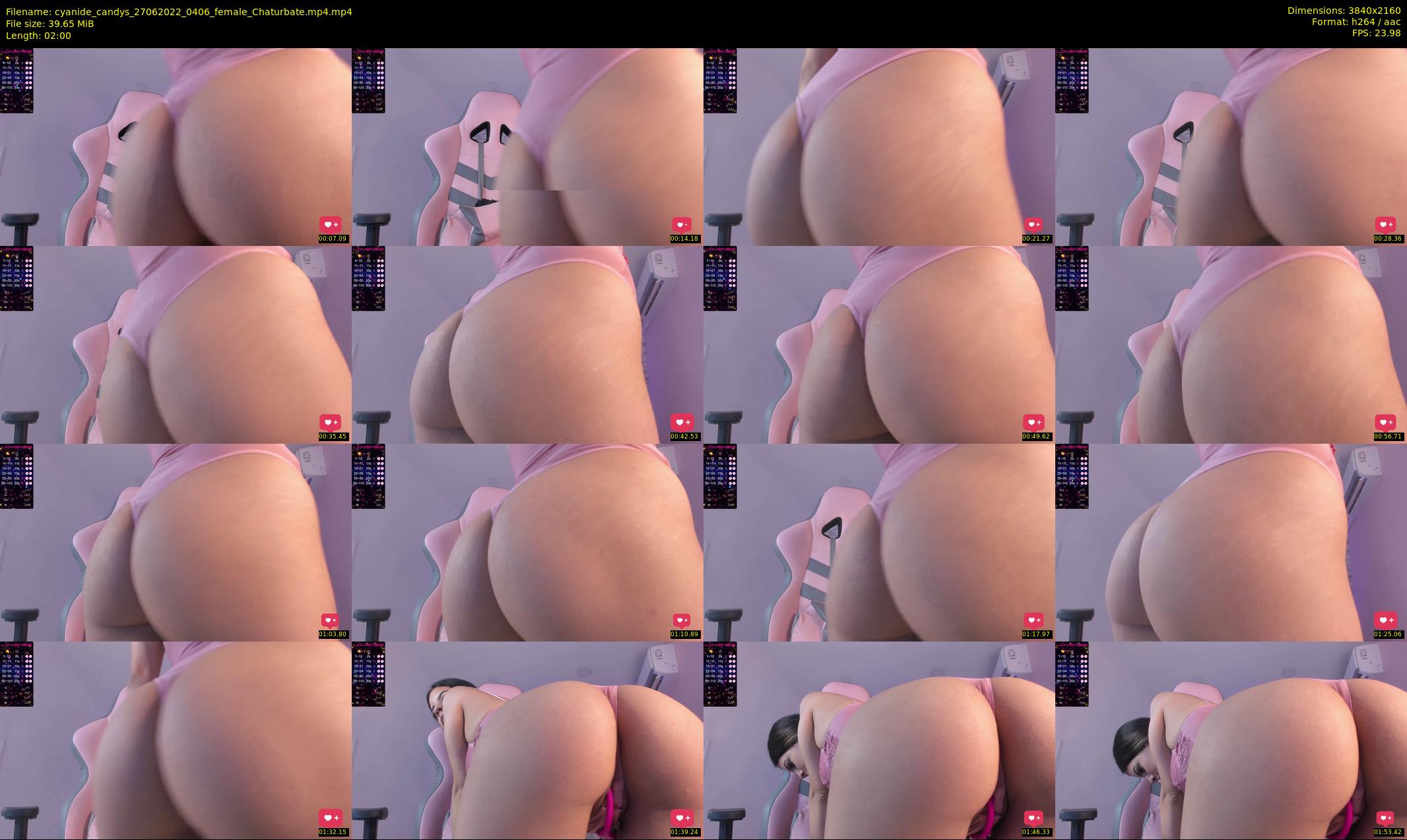 cyanide_candys — 2 minute Chaturbate female cam show recording, 4K, Jun 27, 2022