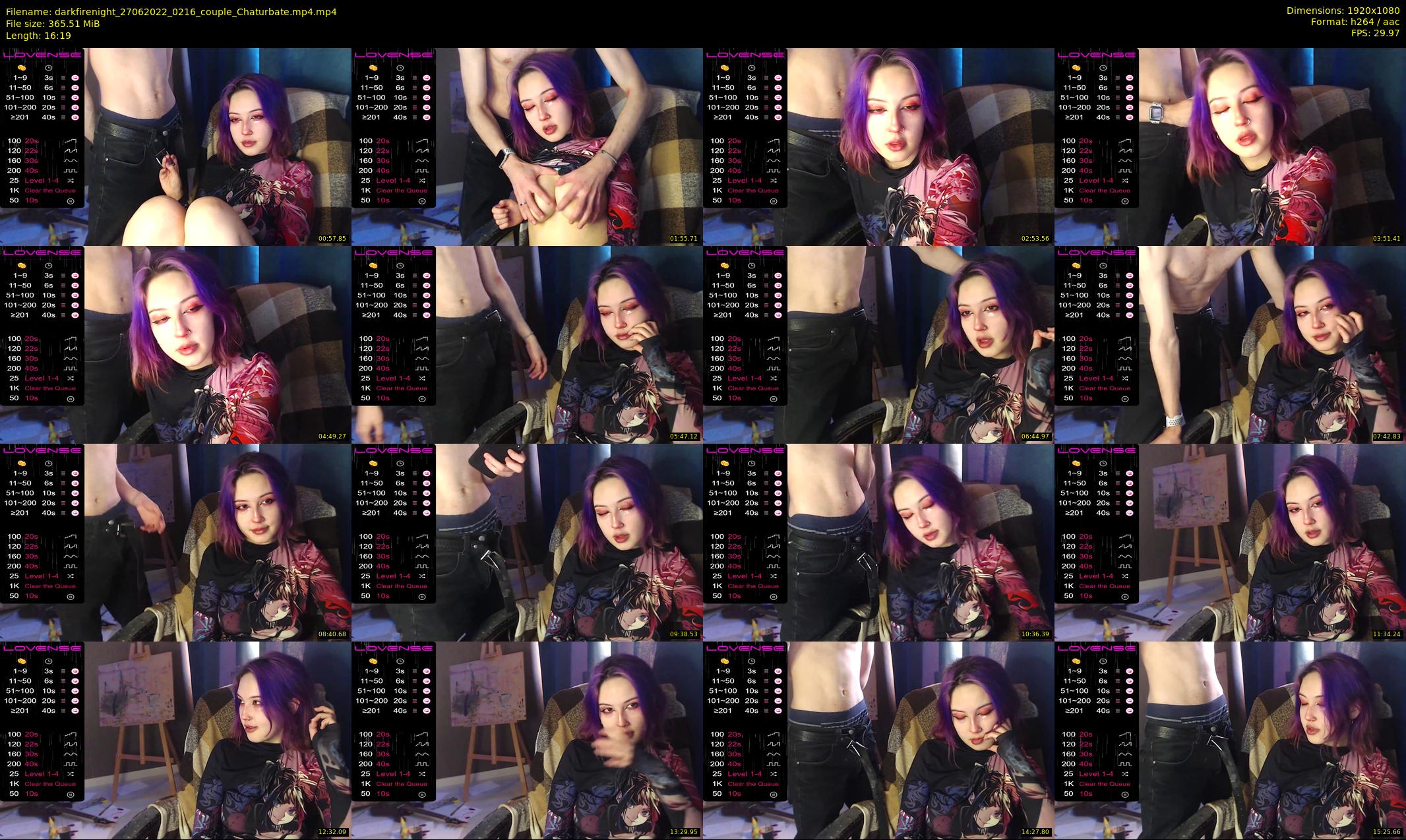 darkfirenight — 17 minute Chaturbate couple cam show recording, 1080p, Jun 27, 2022