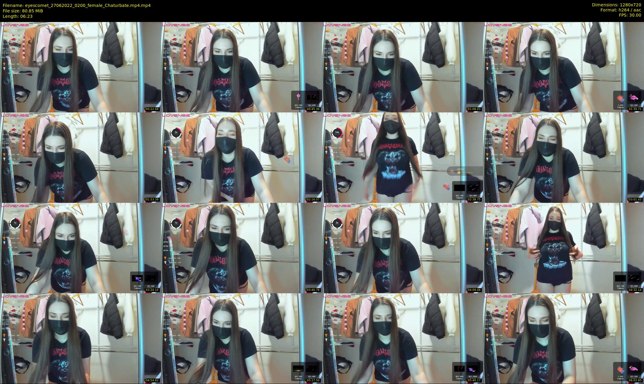eyescomet — 7 minute Chaturbate female cam show recording, 720p, Jun 27, 2022