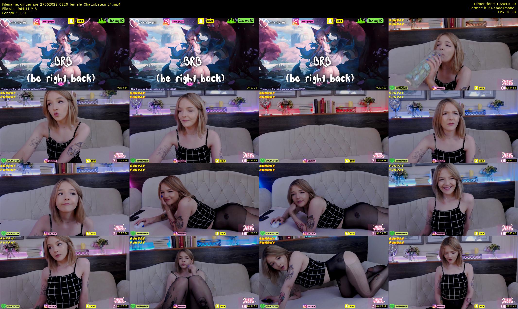 ginger_pie — 54 minute Chaturbate female cam show recording, 1080p, Jun 27, 2022