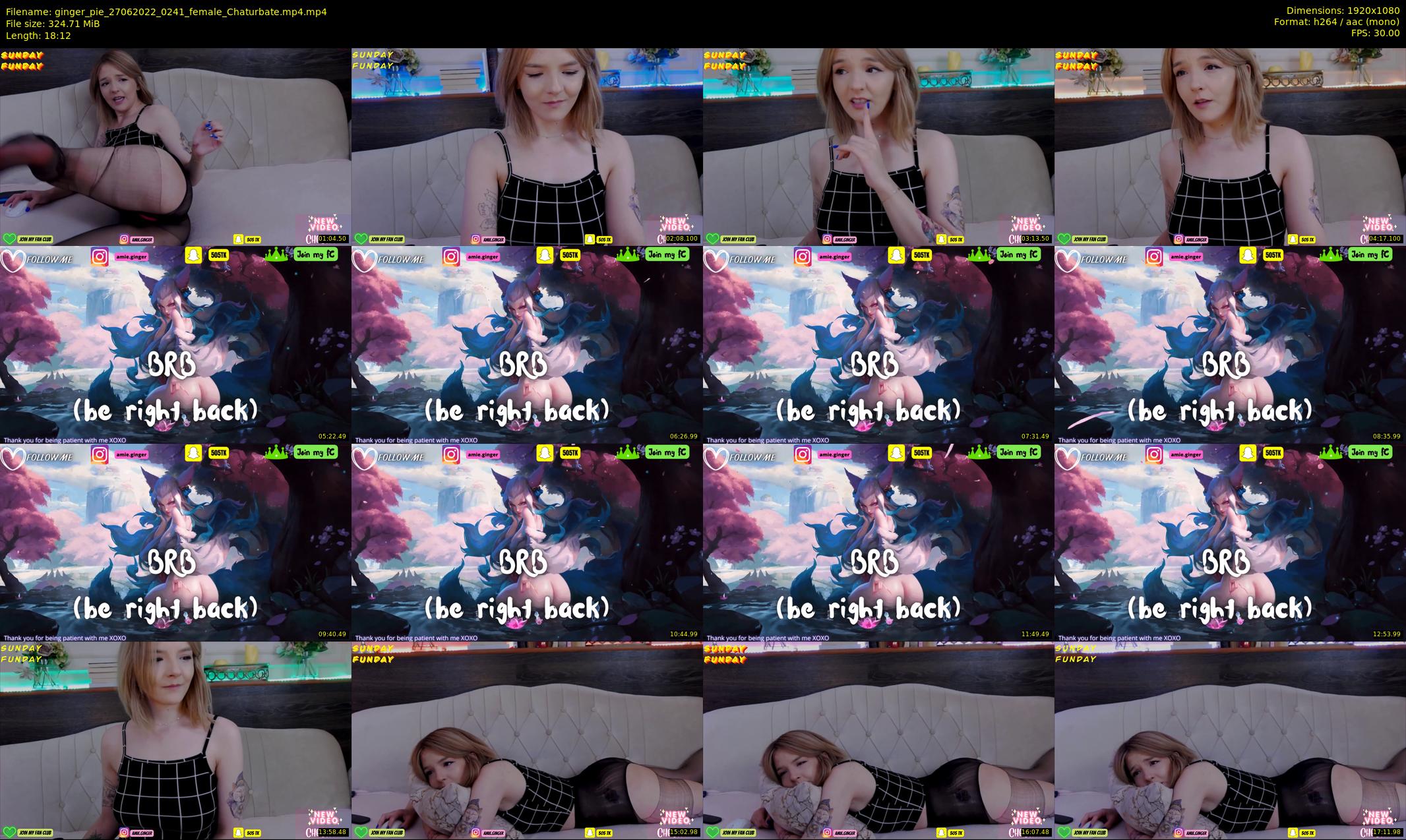 ginger_pie — 19 minute Chaturbate female cam show recording, 1080p, Jun 27, 2022