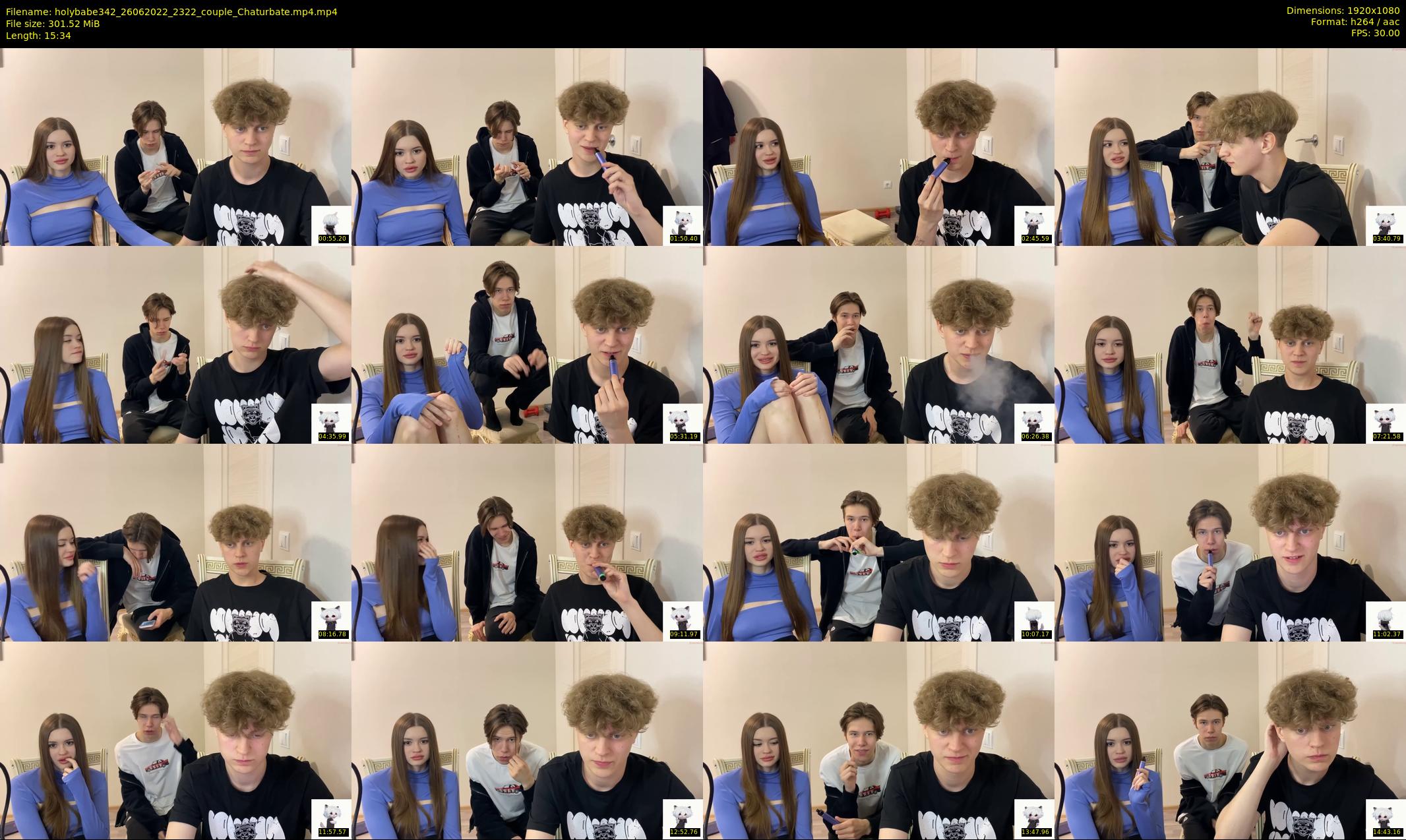 holybabe342 — 16 minute Chaturbate couple cam show recording, 1080p, Jun 26, 2022