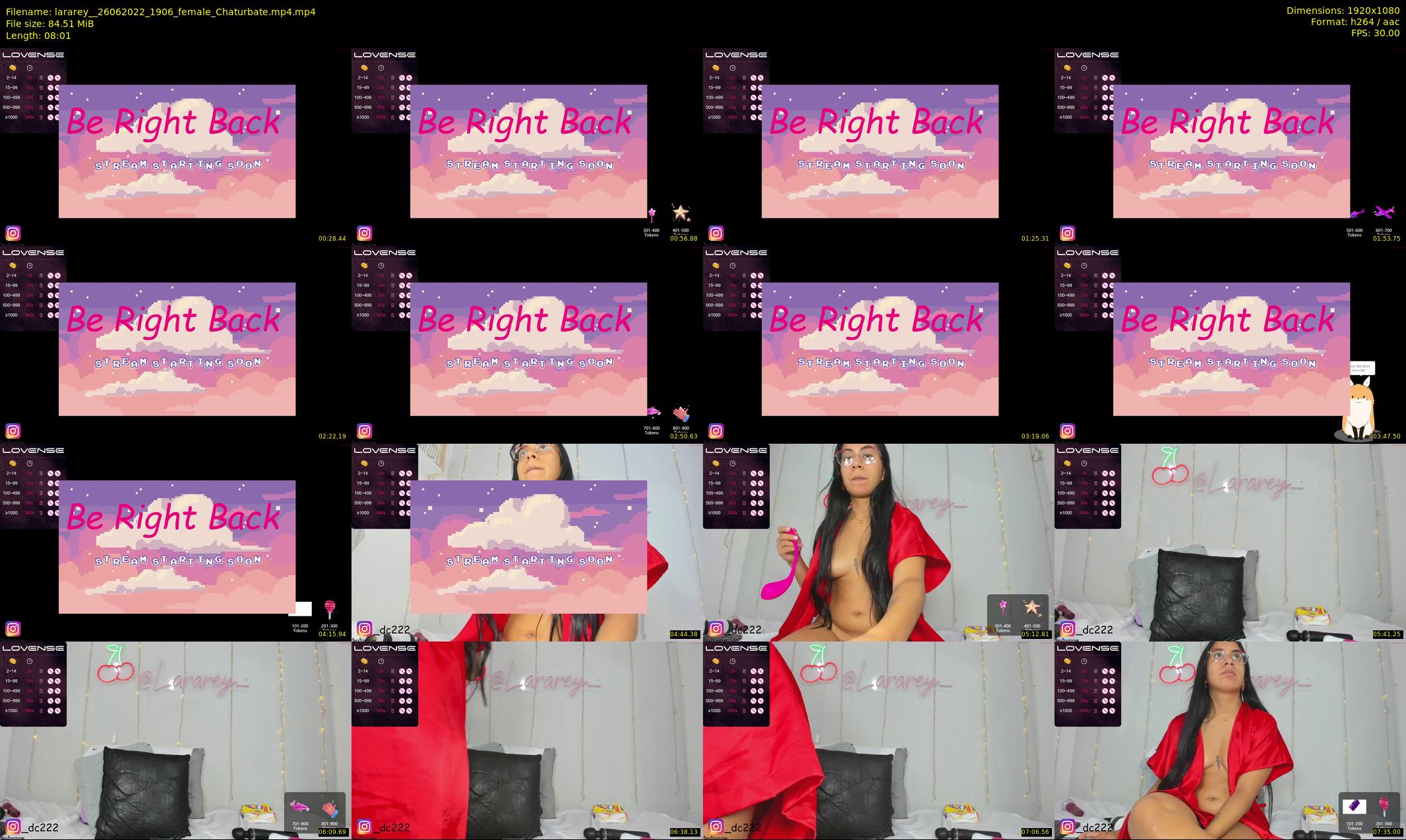 lararey_ — 9 minute Chaturbate female cam show recording, 1080p, Jun 26, 2022