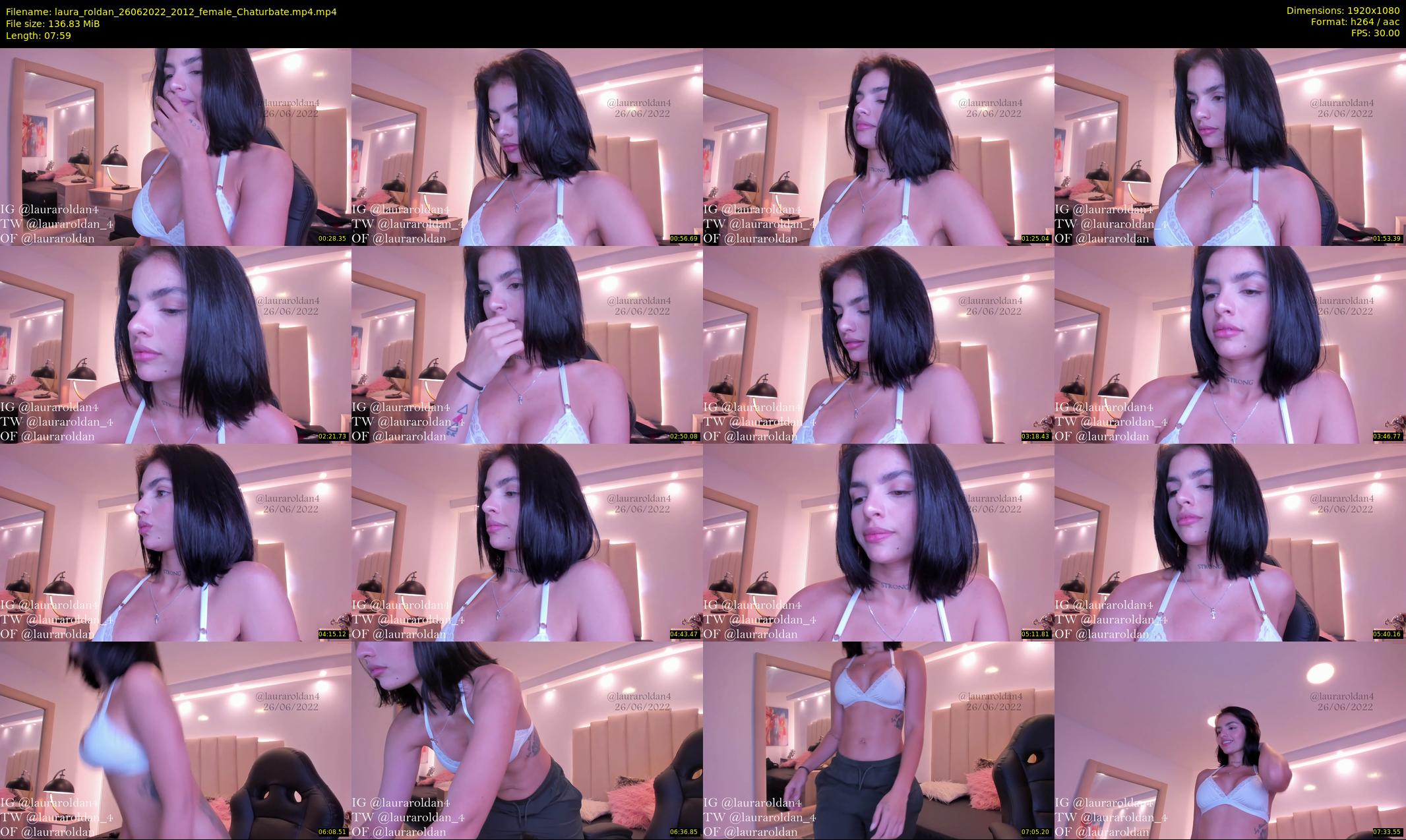laura_roldan — 8 minute Chaturbate female cam show recording, 1080p, Jun 26, 2022