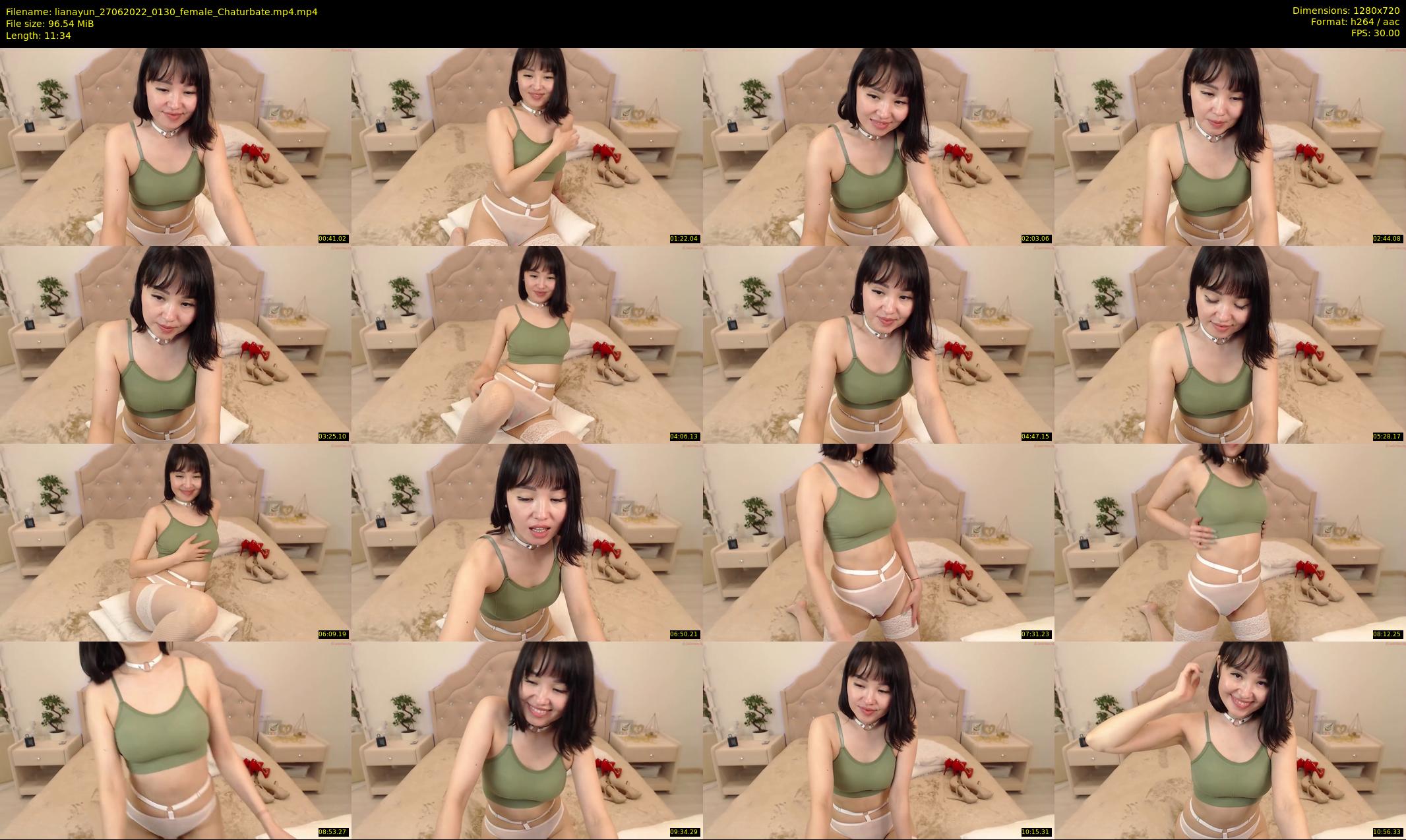 lianayun — 12 minute Chaturbate female cam show recording, 720p, Jun 27, 2022