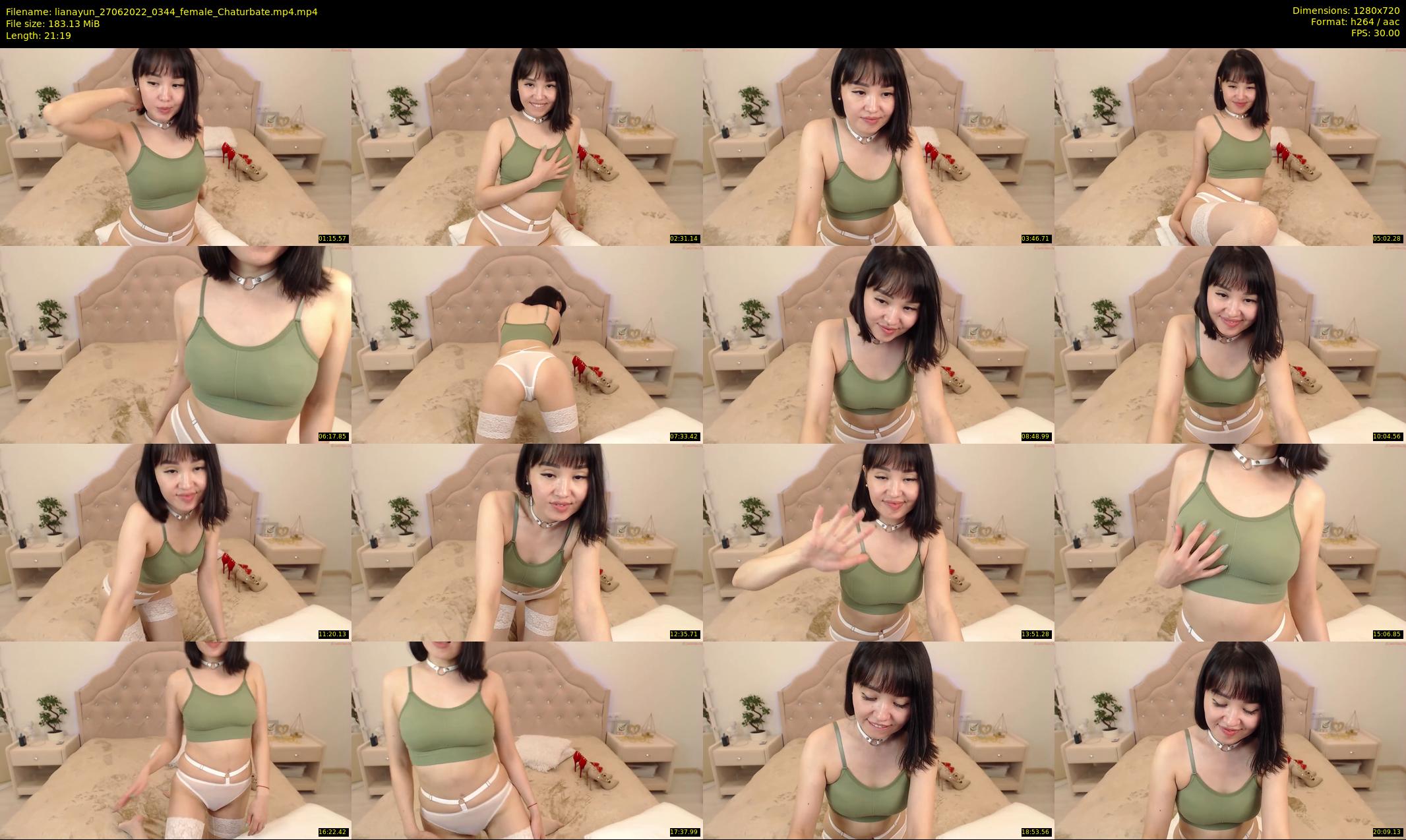 lianayun — 22 minute Chaturbate female cam show recording, 720p, Jun 27, 2022