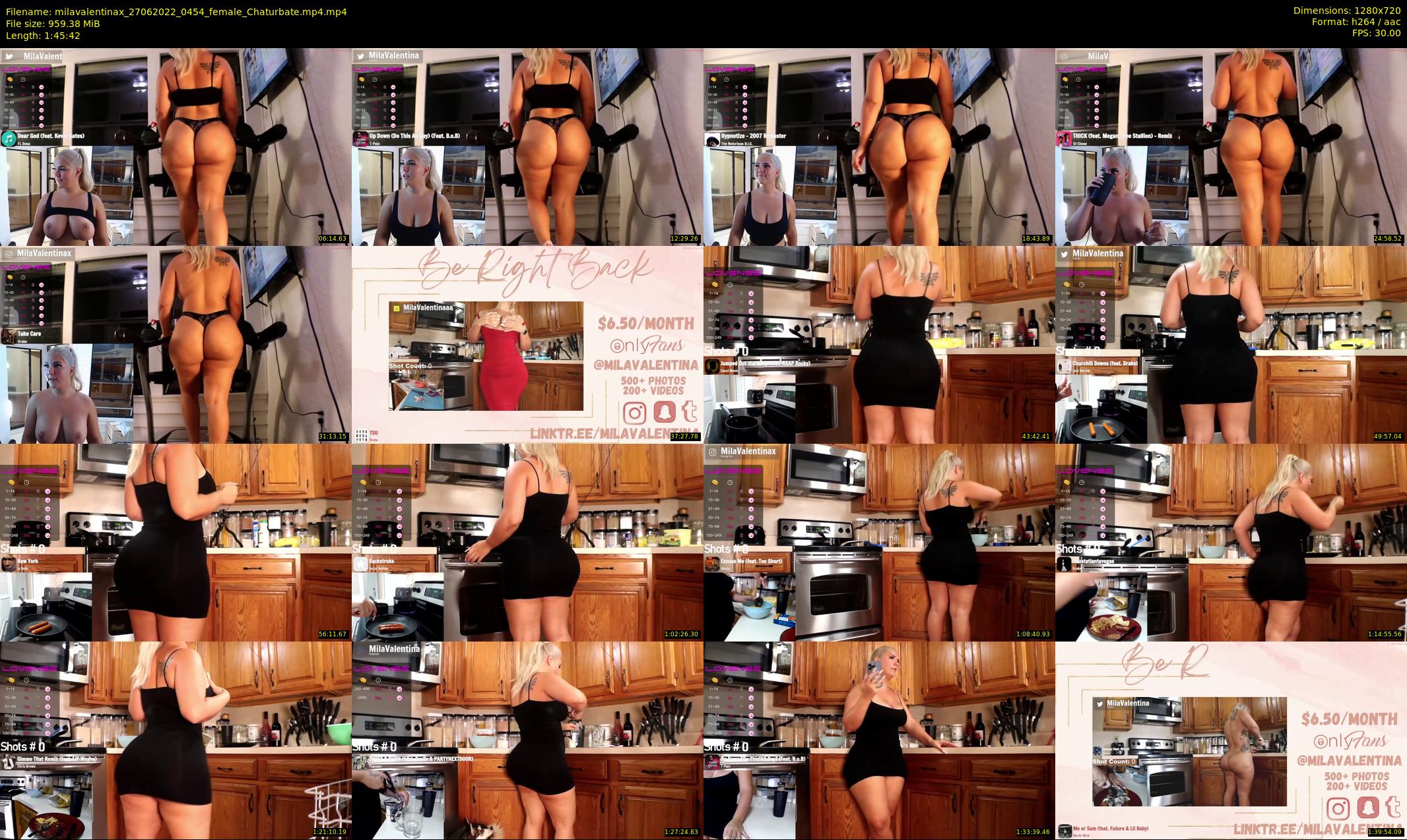 milavalentinax — 106 minute Chaturbate female cam show recording, 720p, Jun 27, 2022