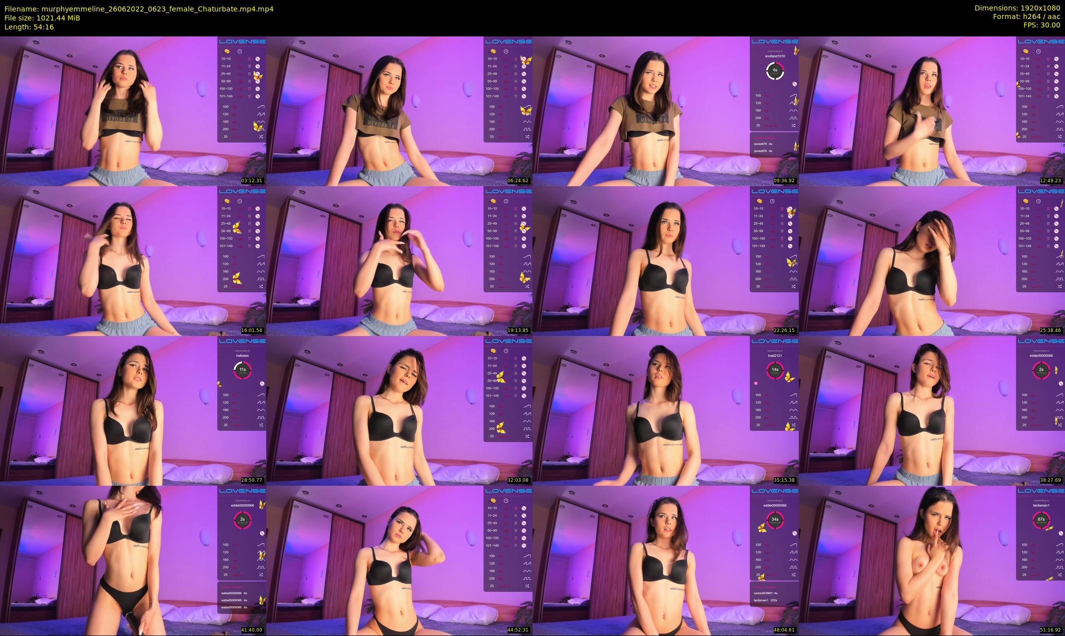 murphyemmeline — 55 minute Chaturbate female cam show recording, 1080p, Jun 26, 2022