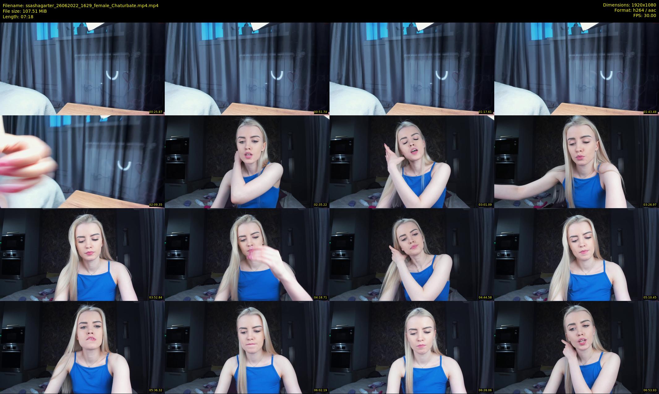ssashagarter — 8 minute Chaturbate female cam show recording, 1080p, Jun 26, 2022