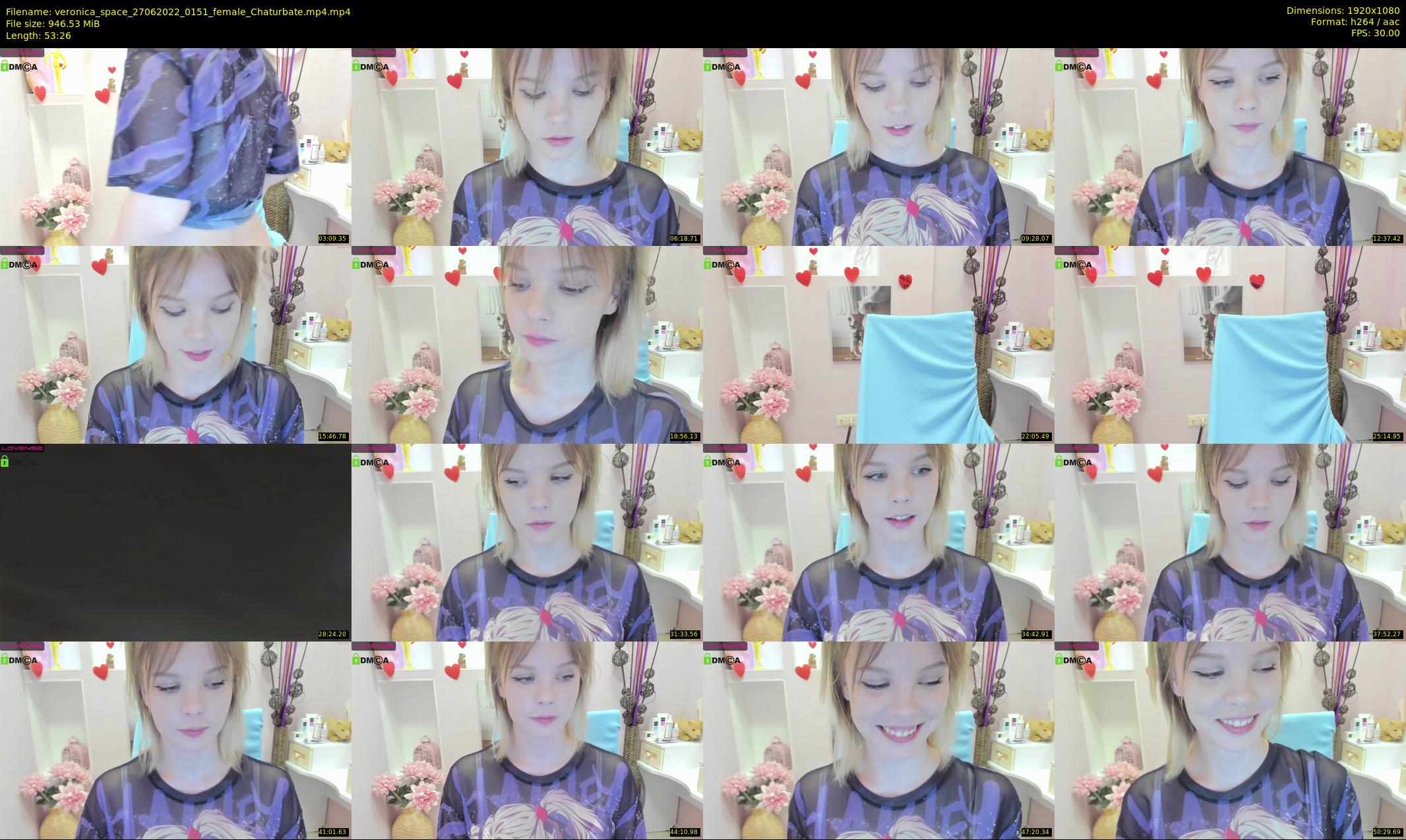 veronica_space — 54 minute Chaturbate female cam show recording, 1080p, Jun 27, 2022