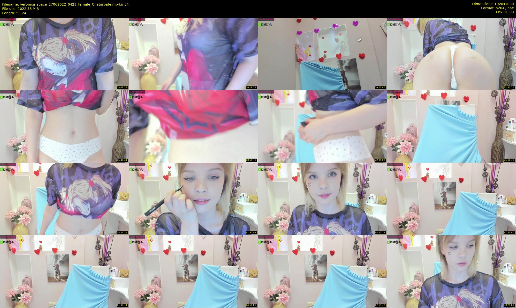 veronica_space — 54 minute Chaturbate female cam show recording, 1080p, Jun 27, 2022