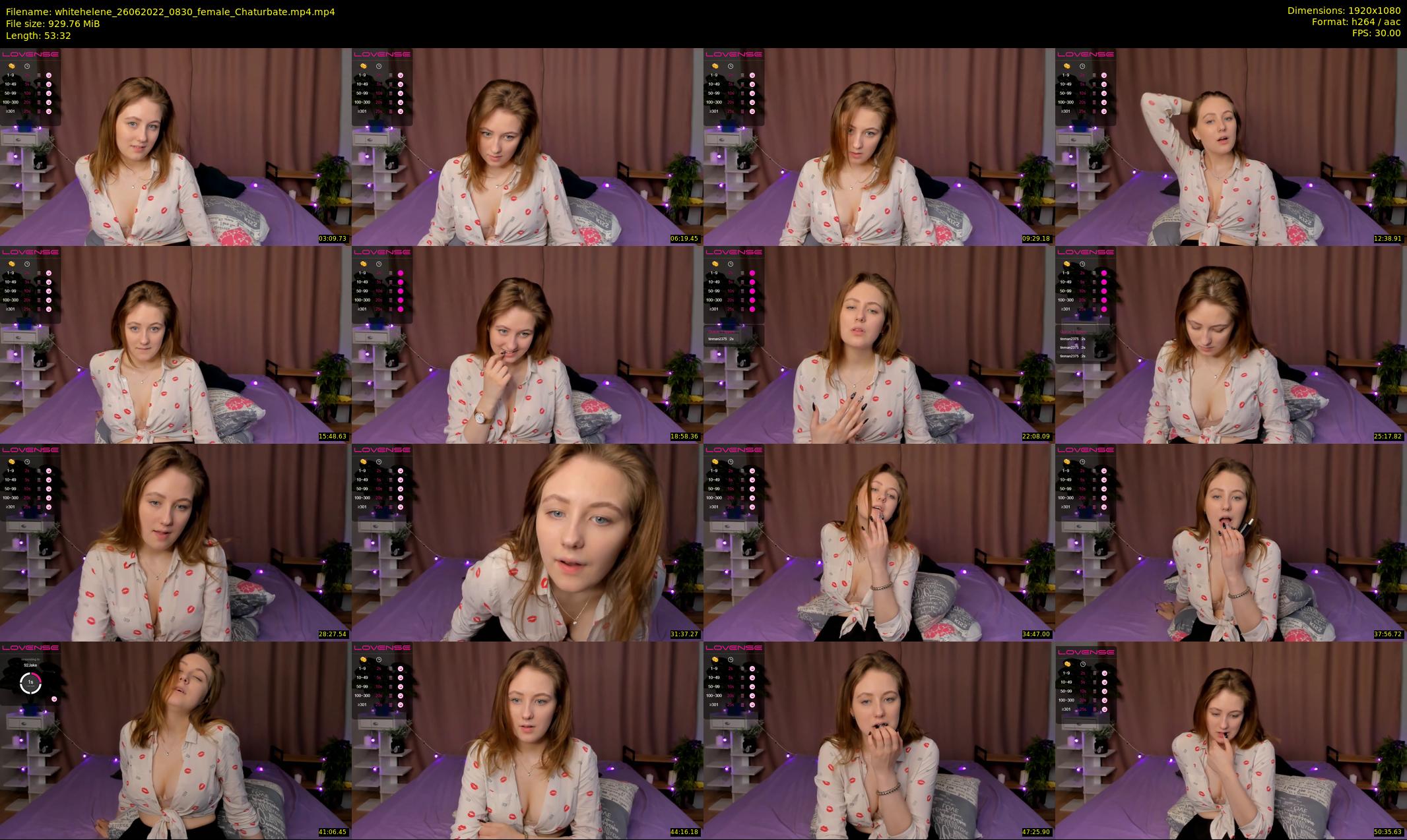 whitehelene — 54 minute Chaturbate female cam show recording, 1080p, Jun 26, 2022