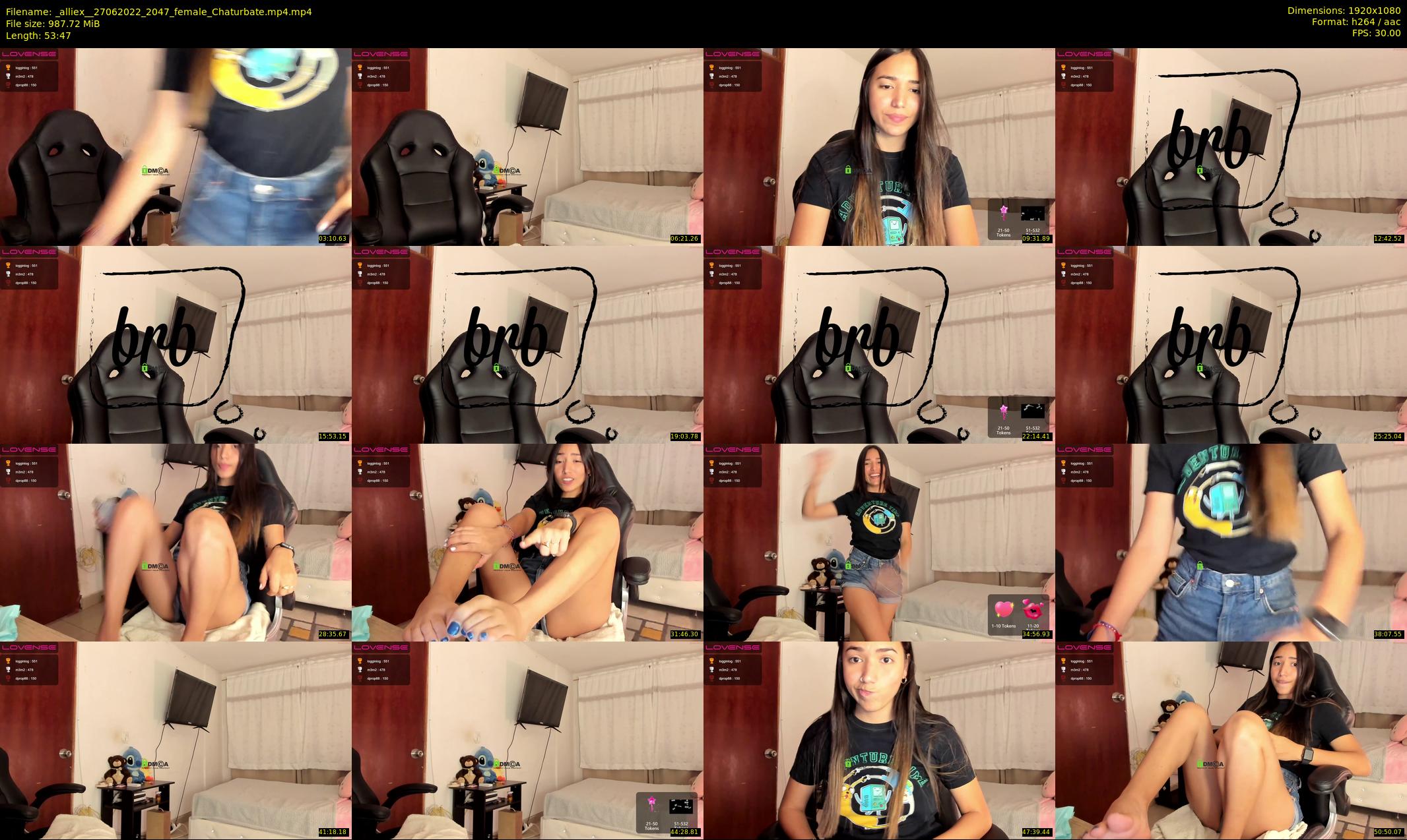 _alliex_ — 54 minute Chaturbate female cam show recording, 1080p, Jun 27, 2022