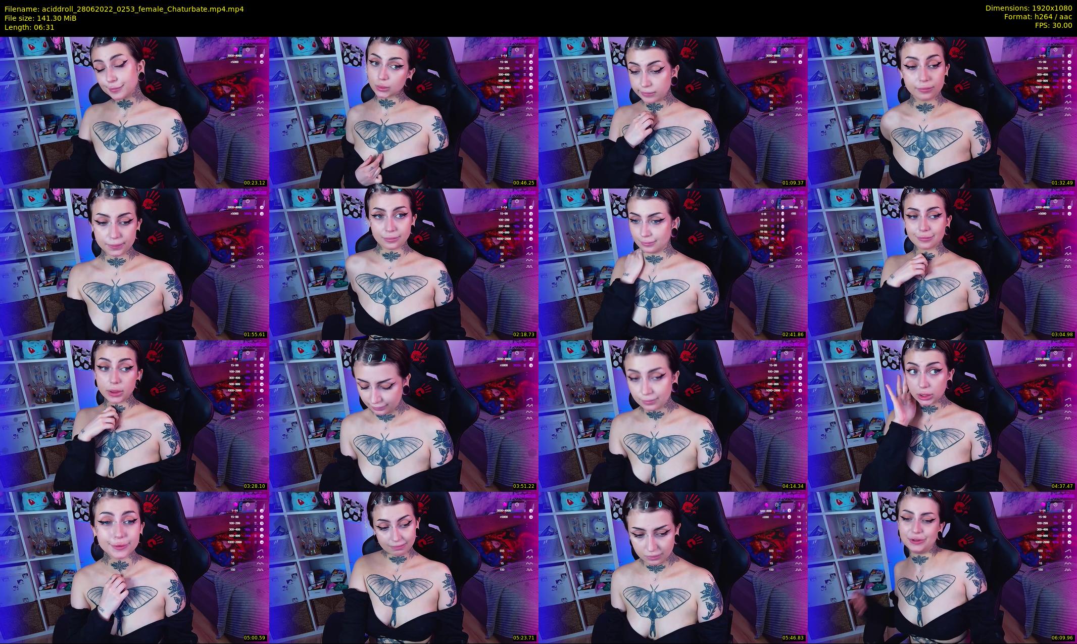 aciddroll — 7 minute Chaturbate female cam show recording, 1080p, Jun 28, 2022