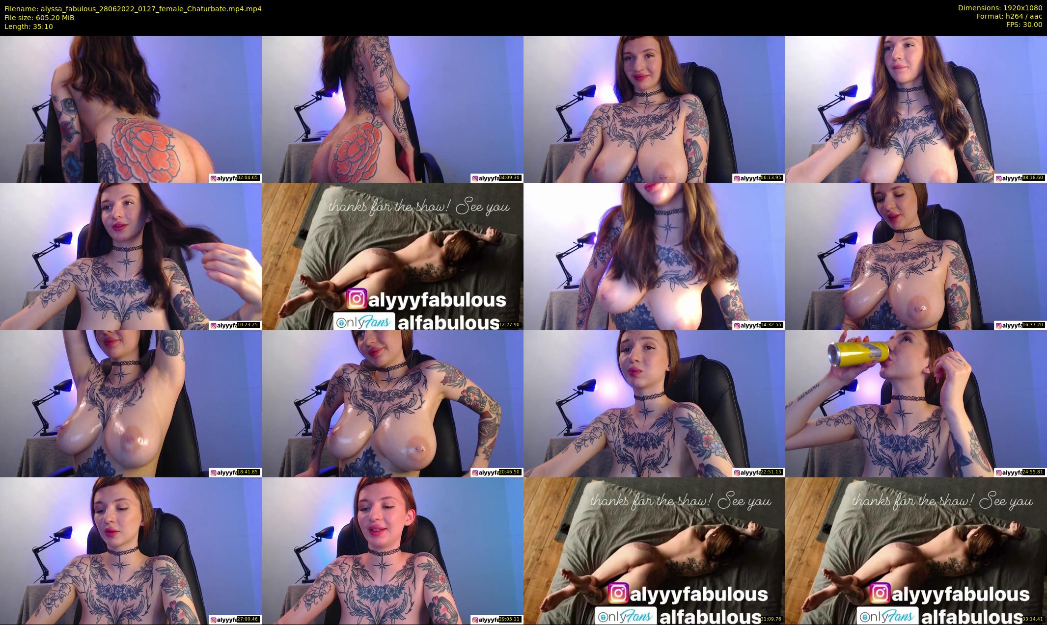 alyssa_fabulous — 36 minute Chaturbate female cam show recording, 1080p, Jun 28, 2022