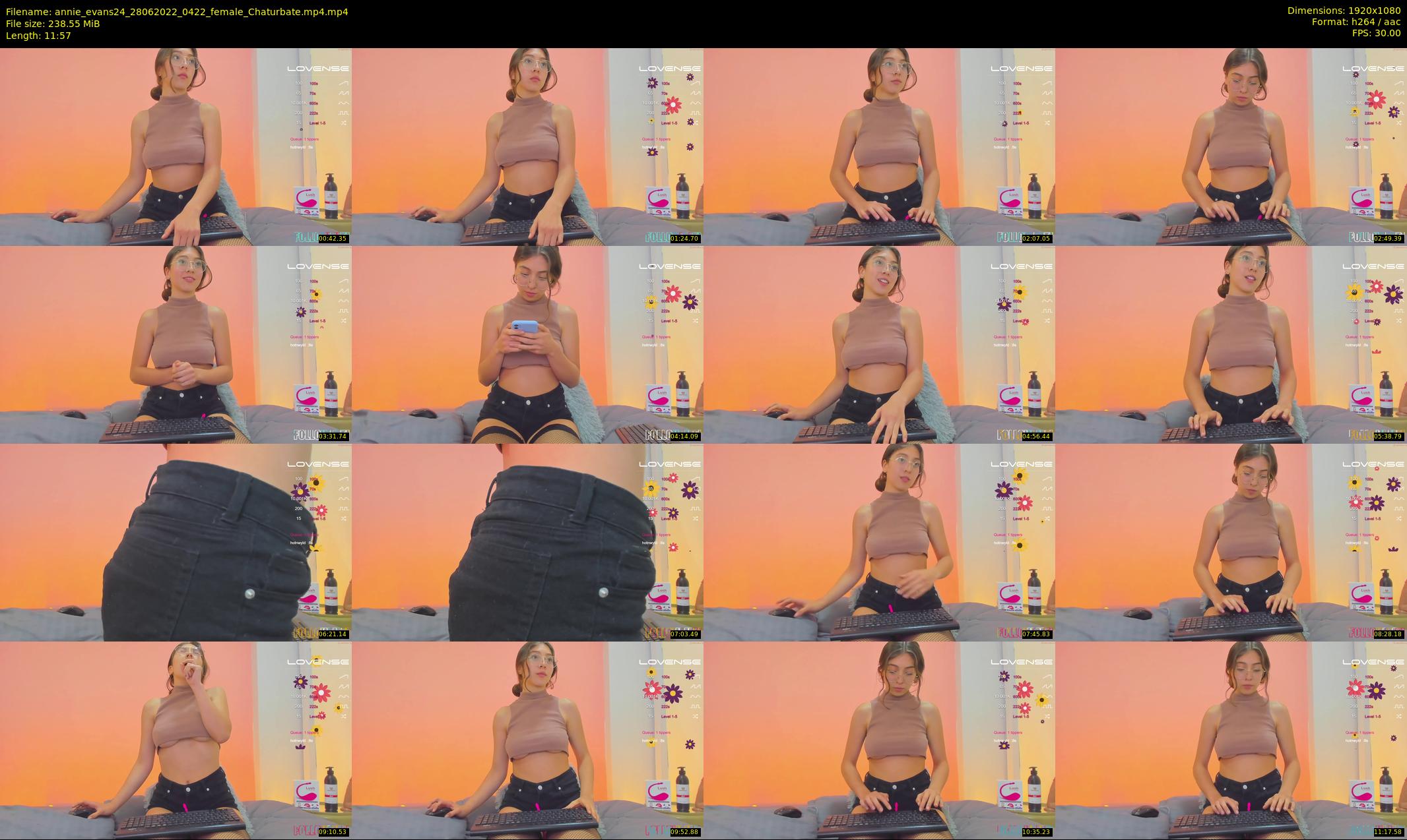 annie_evans24 — 12 minute Chaturbate female cam show recording, 1080p, Jun 28, 2022
