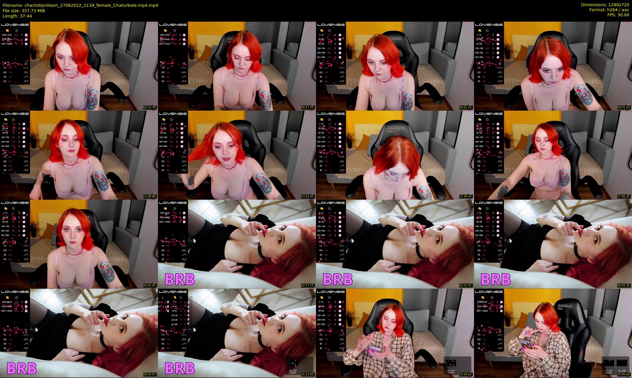 charlottanilsson — 38 minute Chaturbate female cam show recording, 720p, Jun 27, 2022