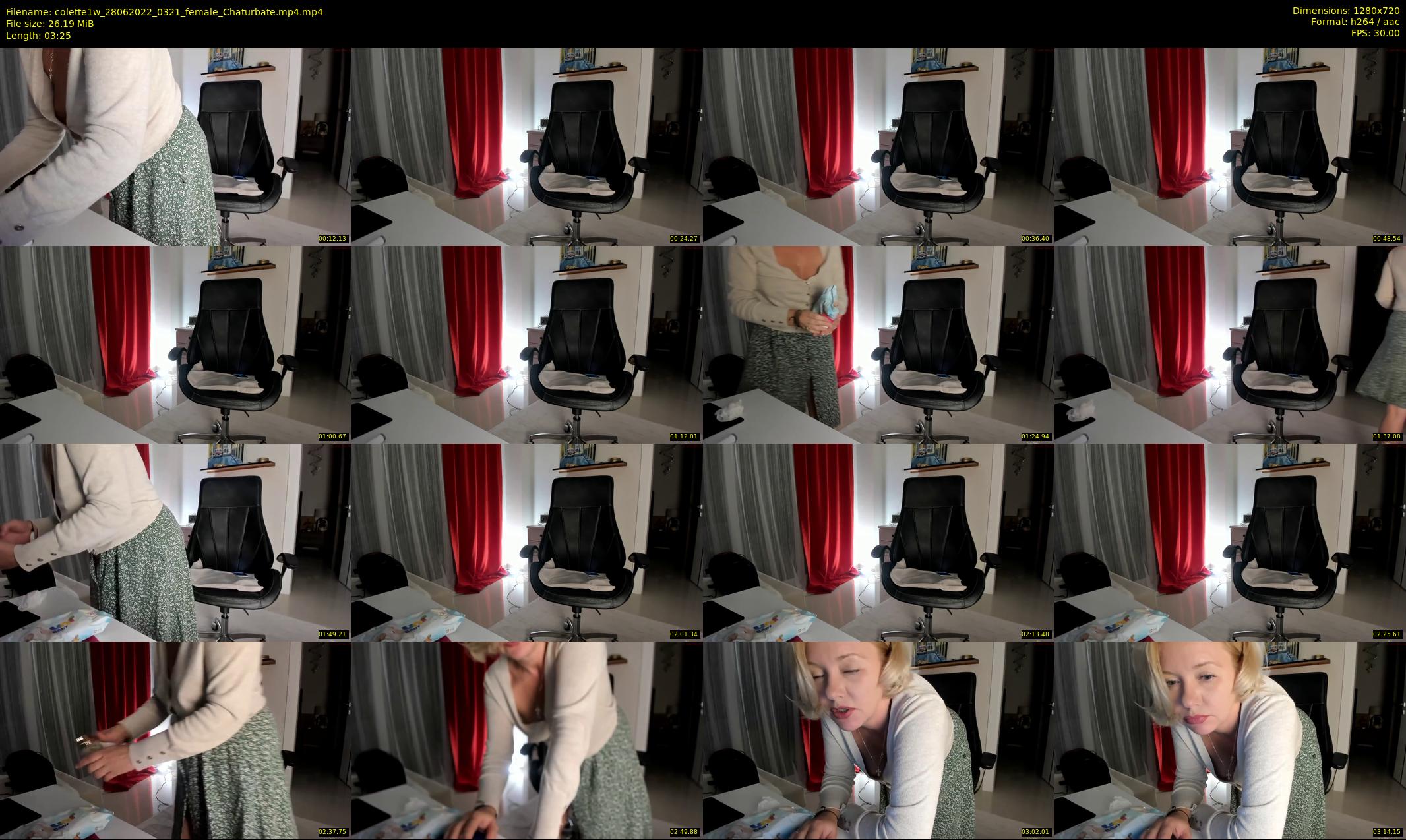 colette1w — 4 minute Chaturbate female cam show recording, 720p, Jun 28, 2022