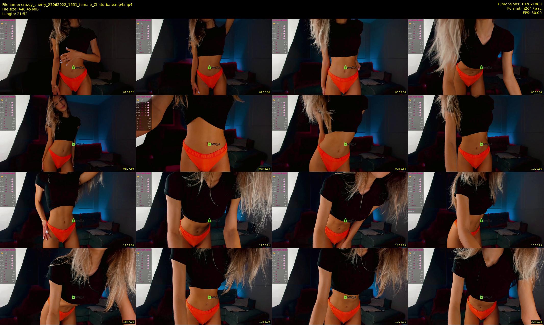 crazzy_cherry — 22 minute Chaturbate female cam show recording, 1080p, Jun 27, 2022
