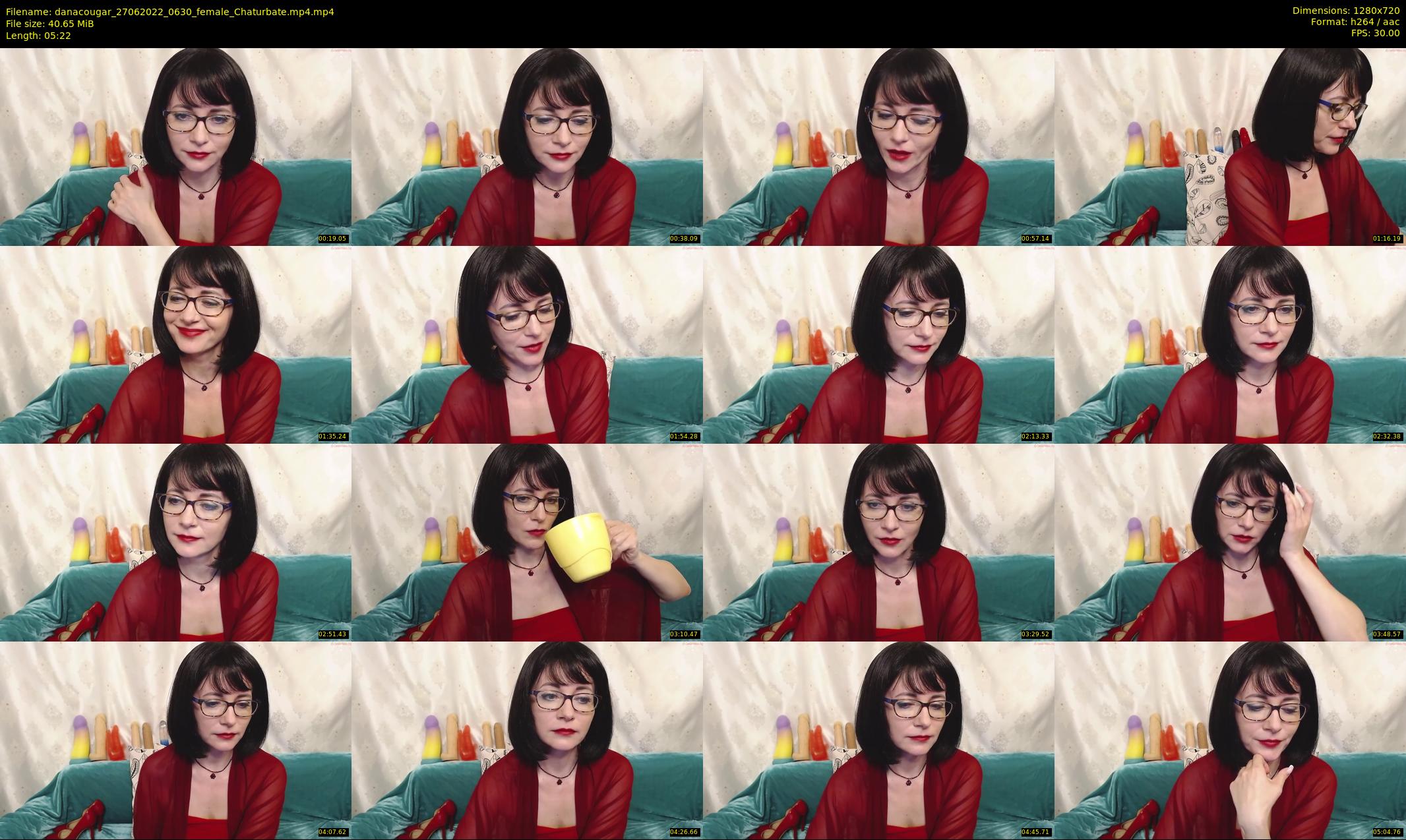 danacougar — 6 minute Chaturbate female cam show recording, 720p, Jun 27, 2022