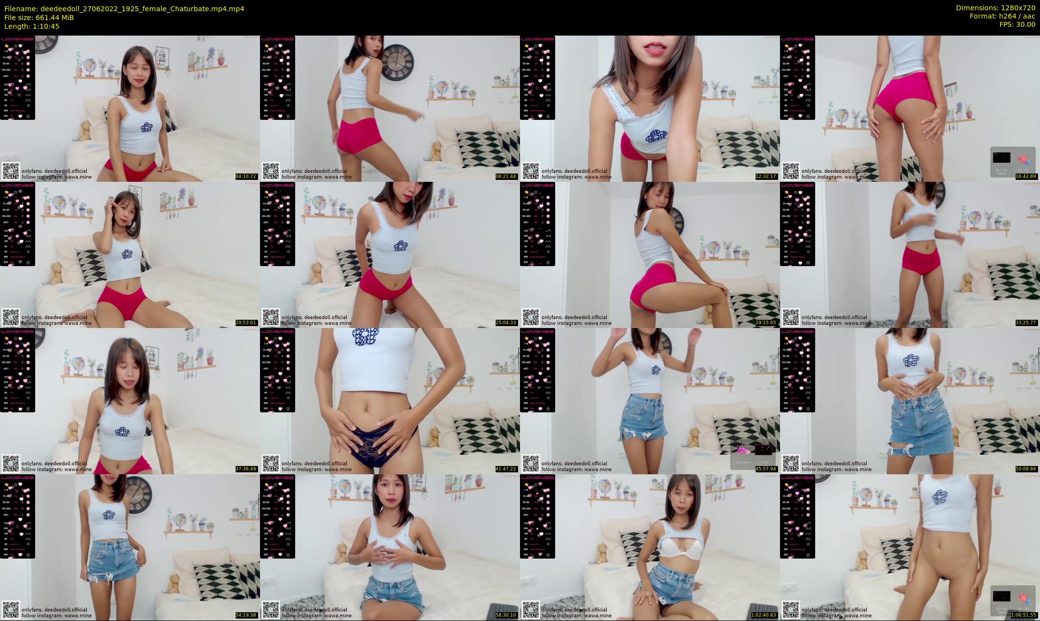 deedeedoll — 71 minute Chaturbate female cam show recording, 720p, Jun 27, 2022