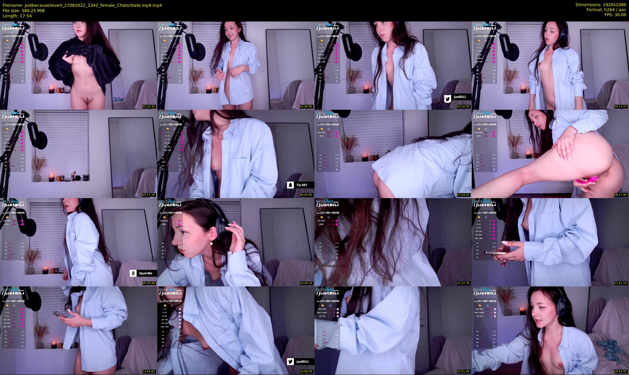 justbecauseiloveit — 18 minute Chaturbate female cam show recording, 1080p, Jun 27, 2022