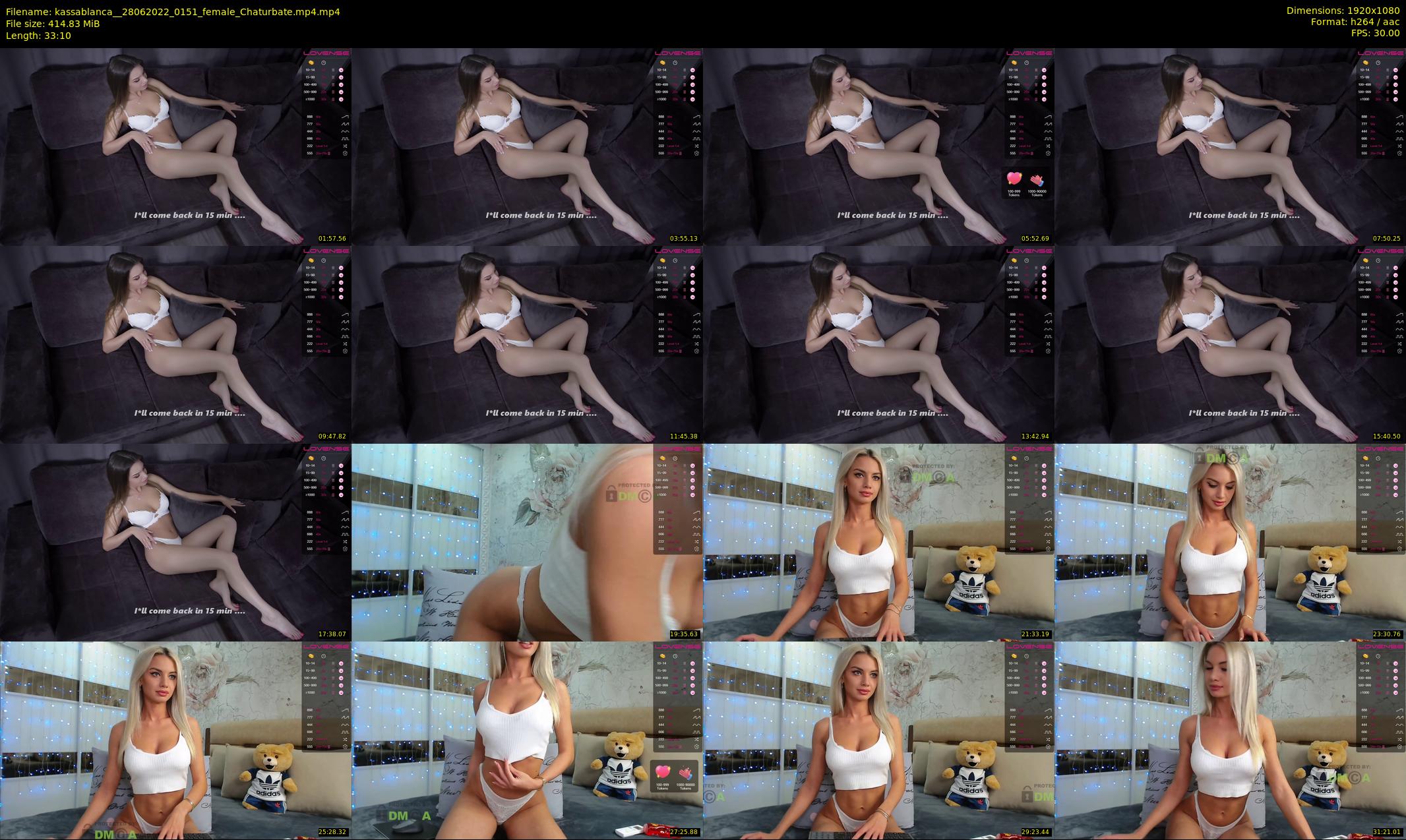 kassablanca_ — 34 minute Chaturbate female cam show recording, 1080p, Jun 28, 2022